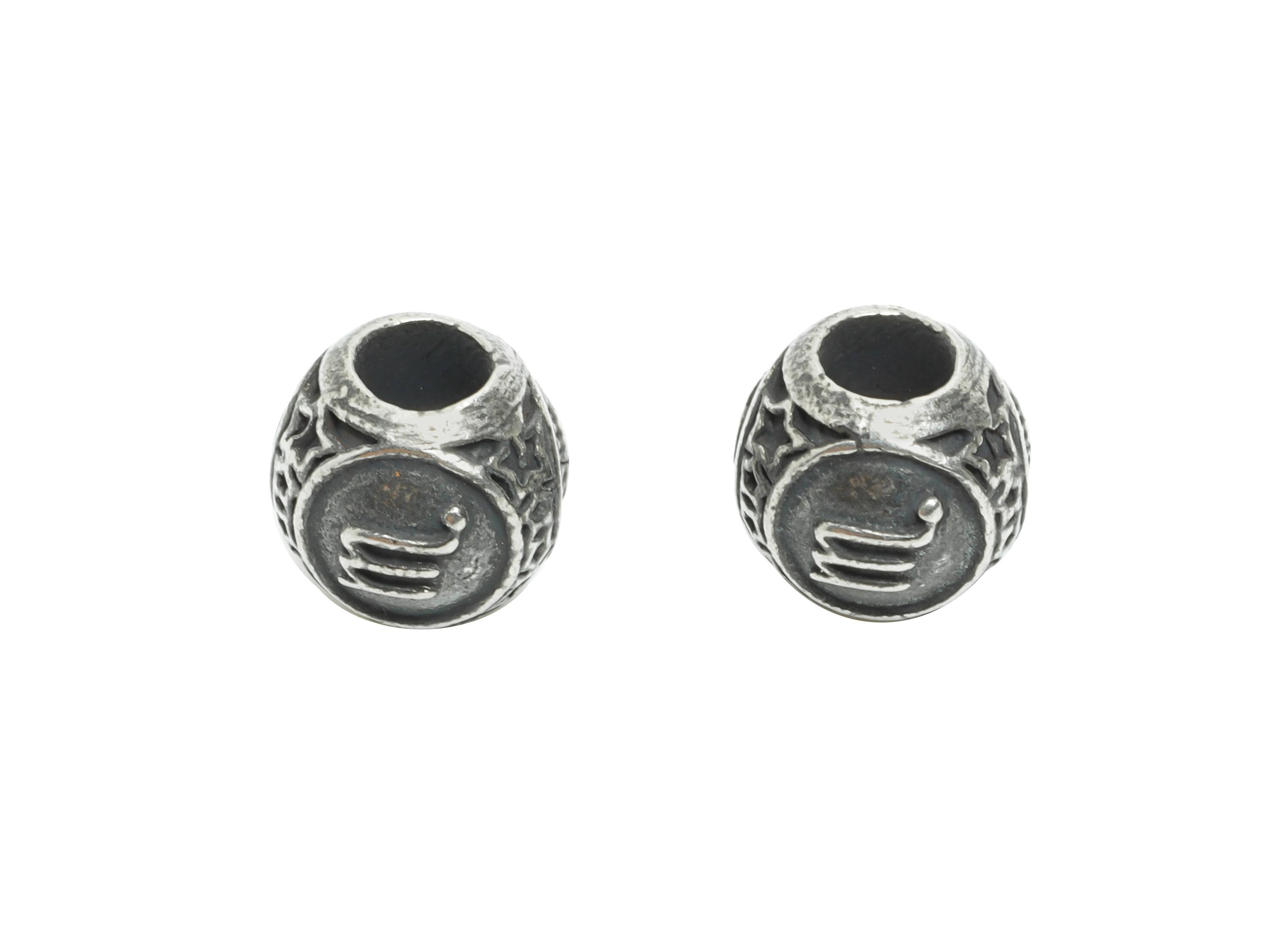 Steel Scorpio Zodiac Bead - Astrology Spacer Bead for Bracelet - 304 Stainless Steel - Statement Steel Horoscope Bead - 9x10x9.7mm - SS1560J - DOMEDBAZAAR