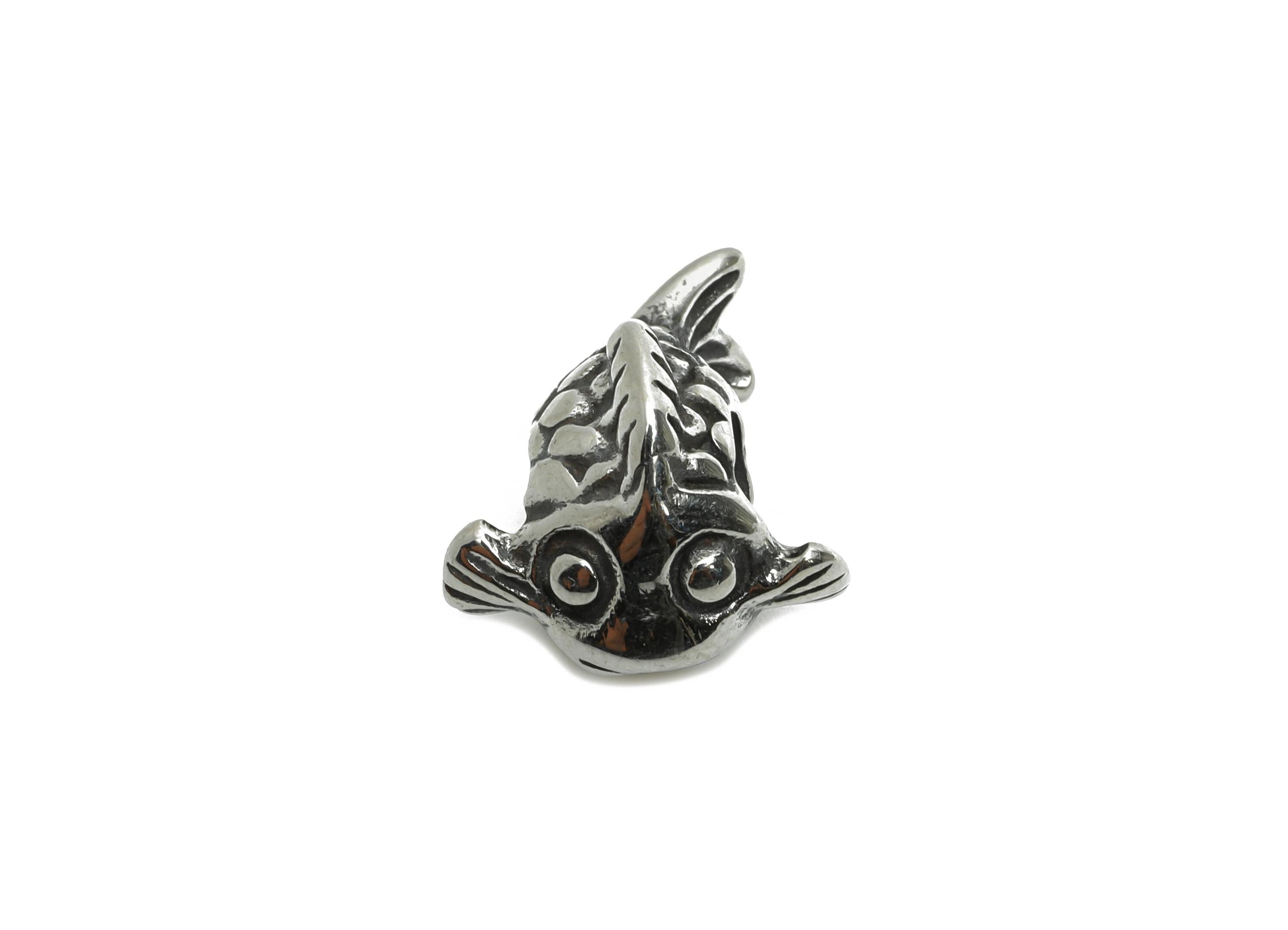 Stainless Steel Koi Fish Bead - Fish Spacer Bead for Bracelet - 304 Stainless Steel - Marine Spacer Bead - Steel Finding -16x14x10mm -SS1589 - DOMEDBAZAAR