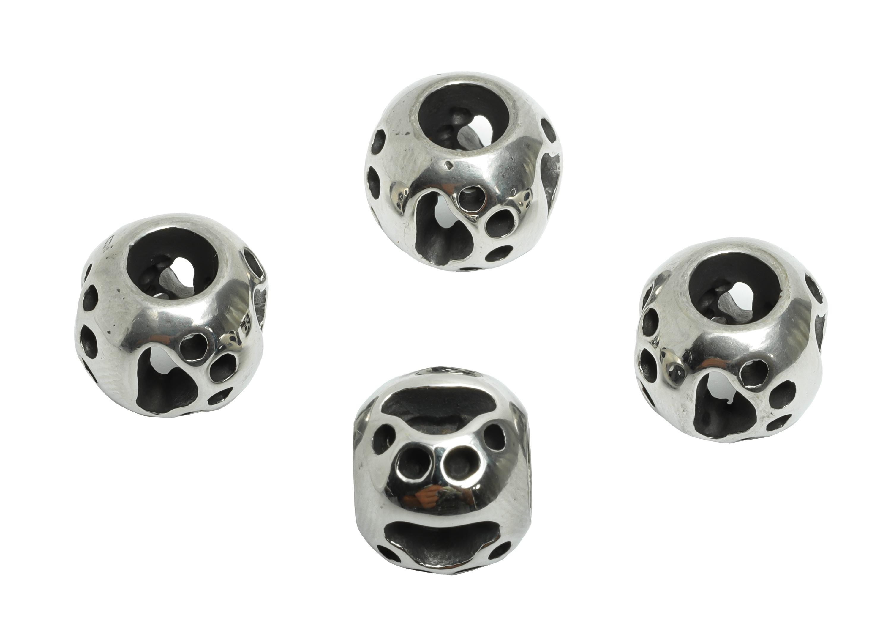 Stainless Steel Sphere Beads - Bear Paw Round Bead for Bracelet - 304 Stainless Steel - Ball Steel Spacer Beads - 11.9x11.5x10.5mm - SS1586 - DOMEDBAZAAR