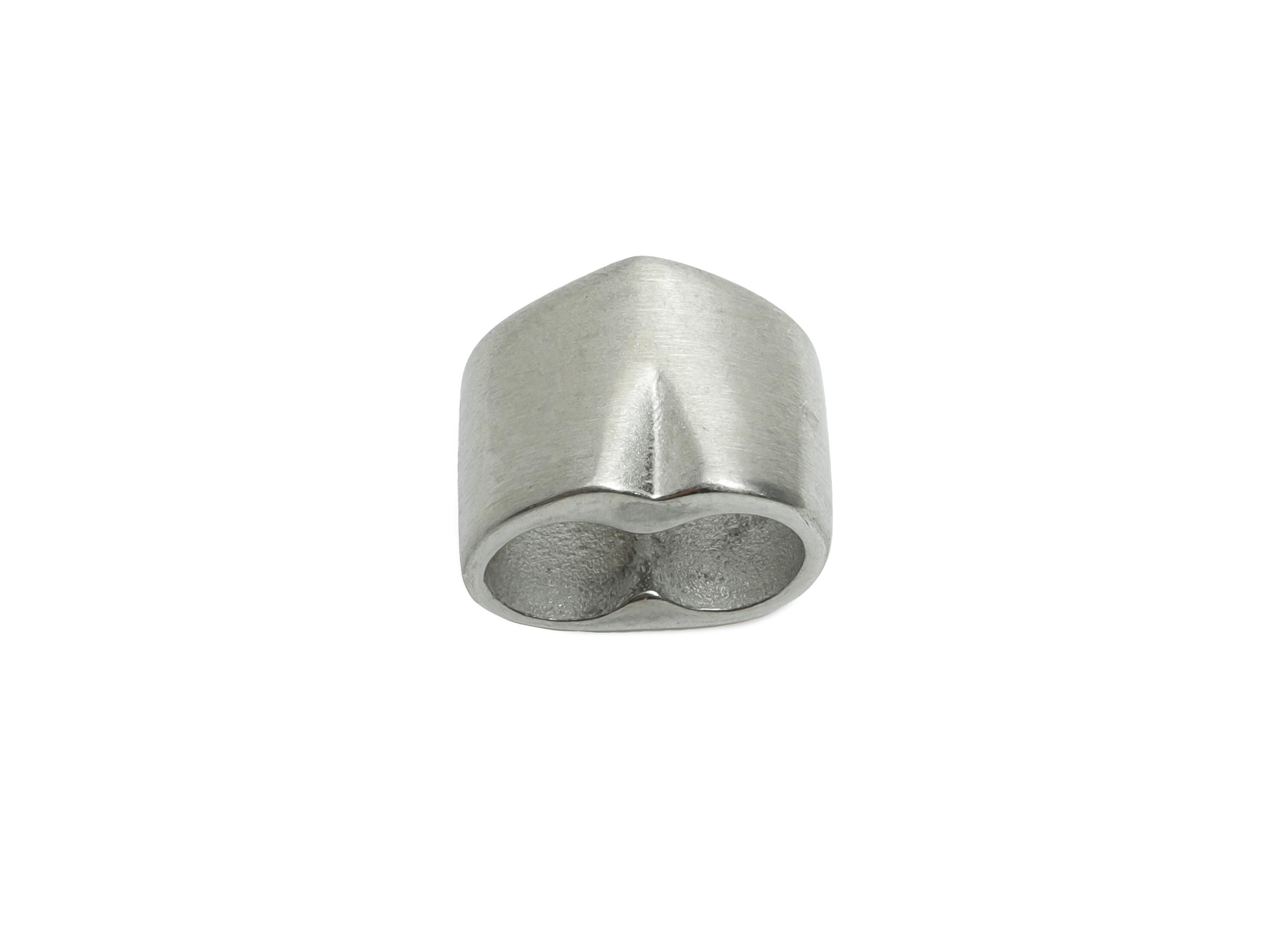 Steel Double Hole Beads - Adjustment Buckle for Leather Bracelet - 304 Stainless Steel - Modern Jewelry Component - 12.6x9x9mm - SS1591 - DOMEDBAZAAR