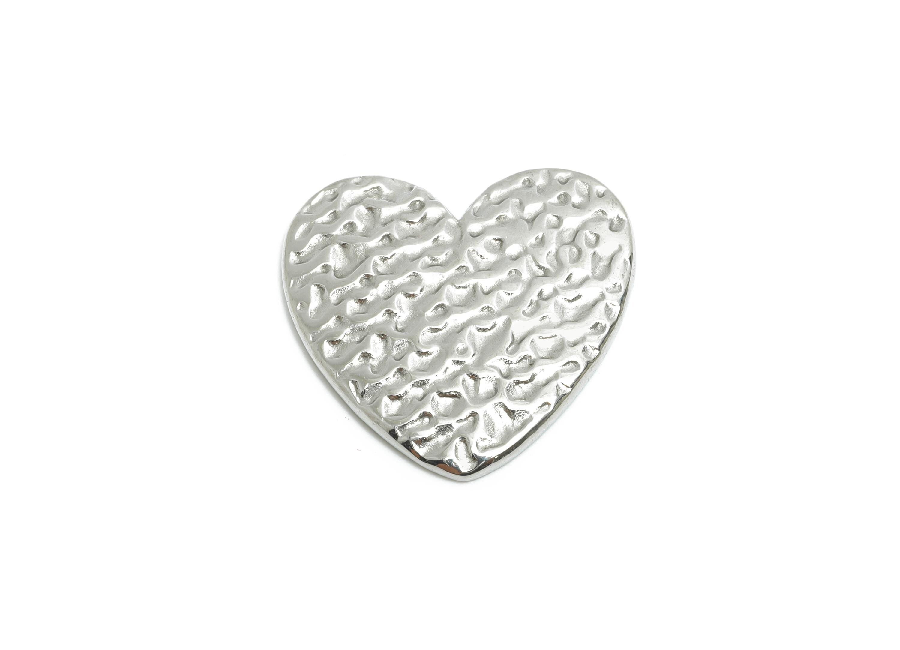 Stainless Steel Heart Charms - Textured Heart Charm - Modern Heart Jewelry Piece - Abstract Heart Shape Jewelry - 21x22x2.46mm - SS2064 - DOMEDBAZAAR