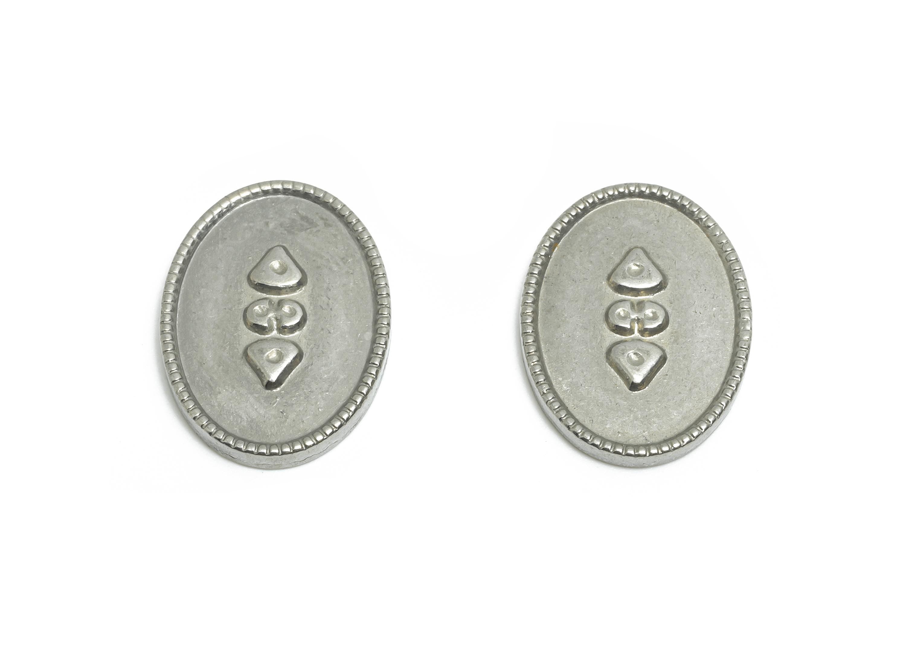 Stainless Steel Oval Charms - Steel Textured Vintage Looking Charm - Blank Embossed Charm - Stainless Steel Jewelry - 17x13x2.03mm - SS2075 - DOMEDBAZAAR