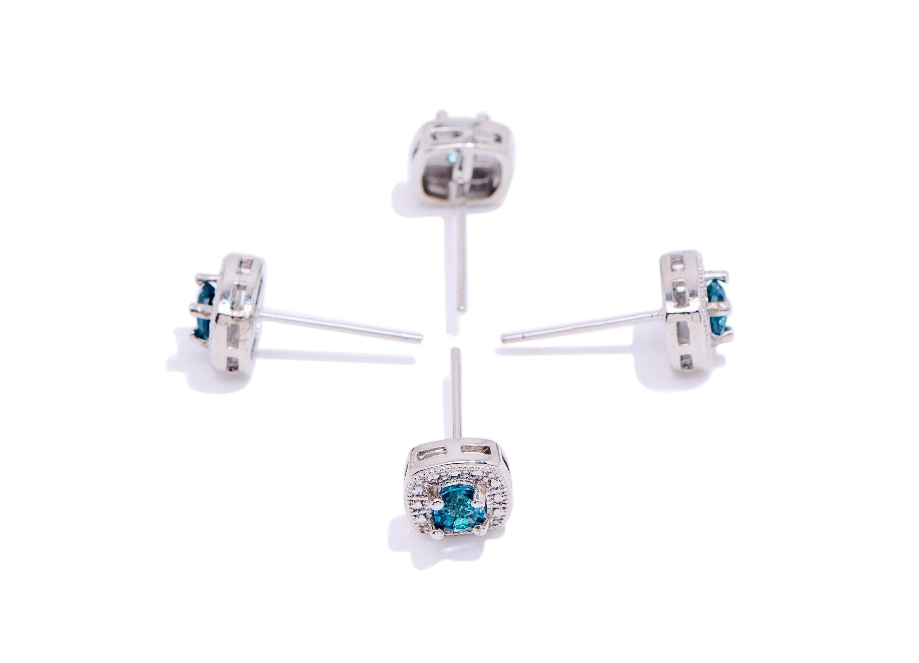 Topaz Brass Square Studs - Textured Faceted Gemstone Posts - Elegant Jewelry Making - Silver Stud - White K Plated - 8.7x7.5x4.7mm - NS2663 - DOMEDBAZAAR