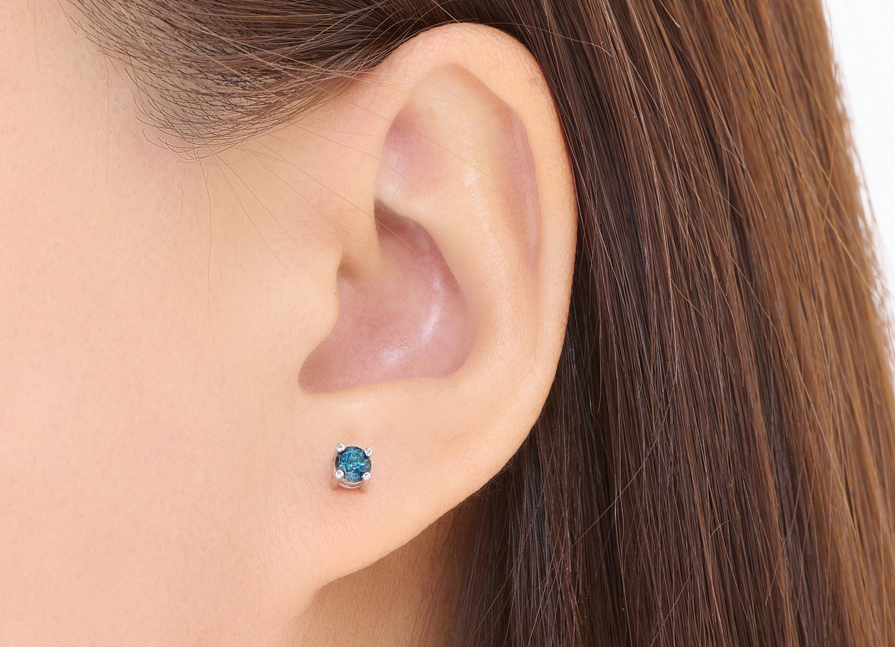 Topaz Stone Brass Round Stud - Mini Round Prong-Set Earring Post - Classic Jewelry Making - Silver Stud - White K Plated - 4x4x4mm - NS2662 - DOMEDBAZAAR