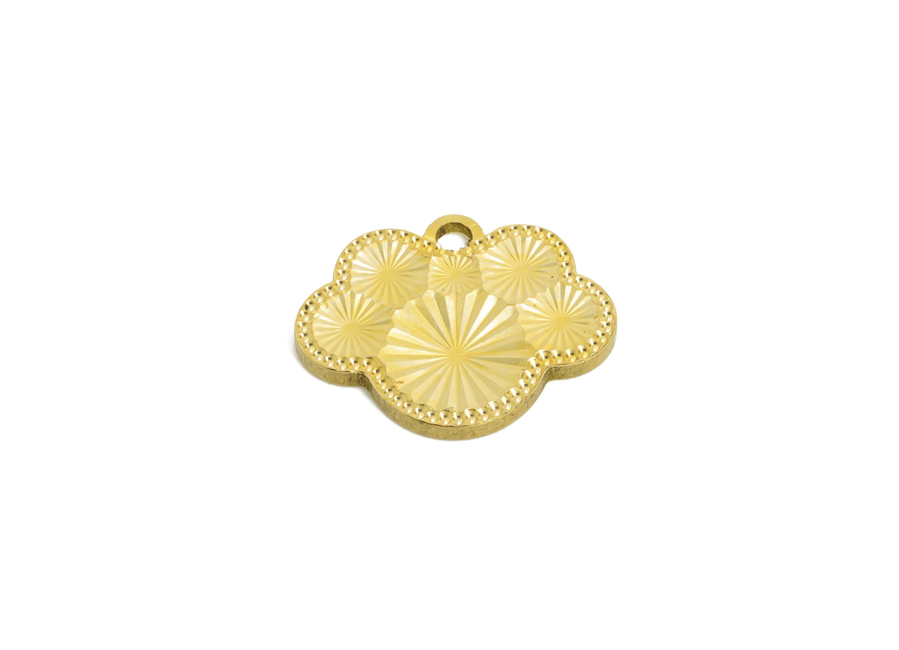 Raw Brass Leaf Charms - Textured Botanical Bracelet Charms - Textured Laser Cut Charm - Dainty Boho Chic Jewelry Making - 15x12x1mm -PP11178 - DOMEDBAZAAR