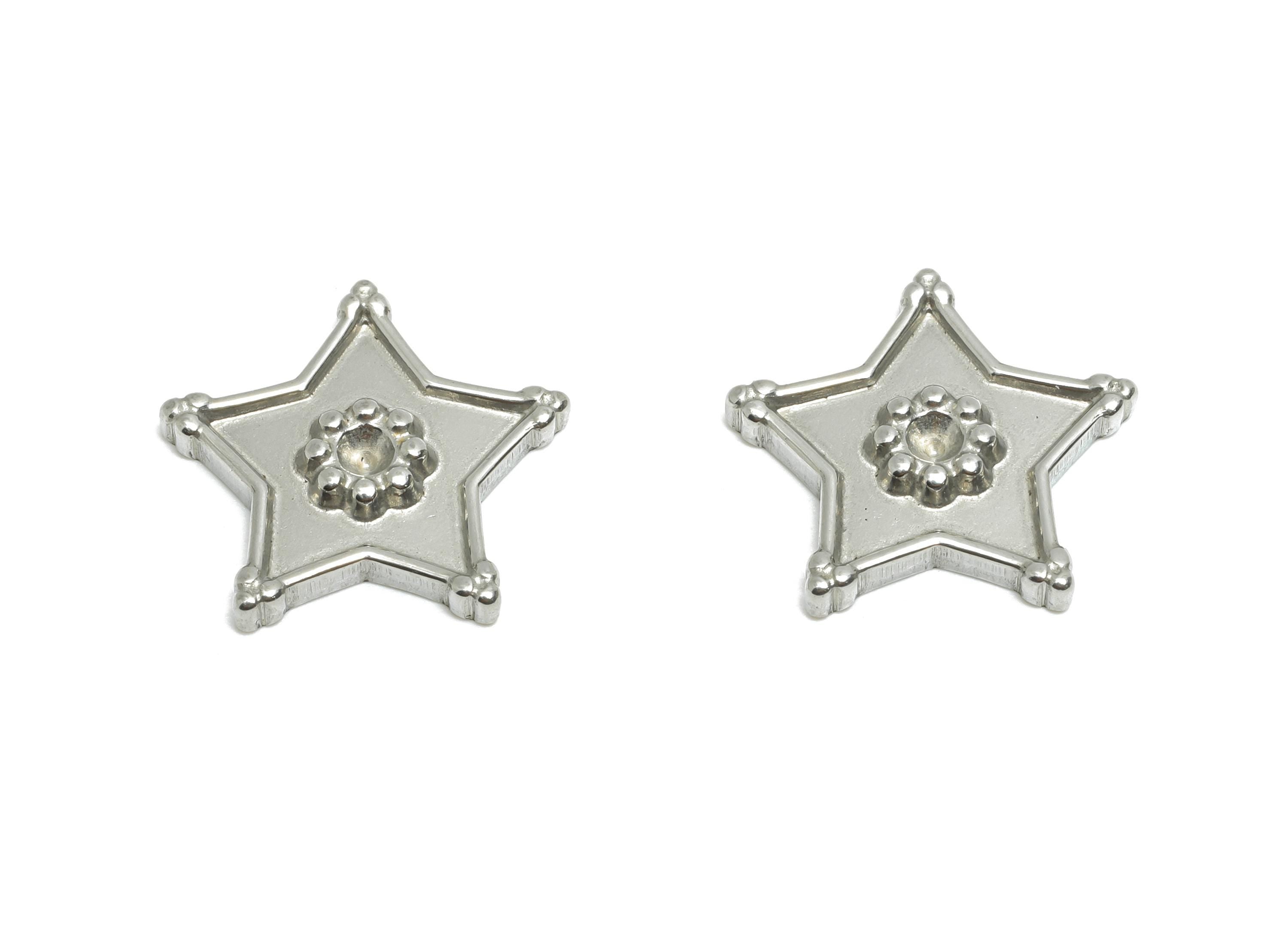 Stainless Steel Star Charms - Radiant Celestial Star Charms - Silver Steel Jewelry Component - Steel Findings - 15.05x15.09x2.35mm - SS2094 - DOMEDBAZAAR