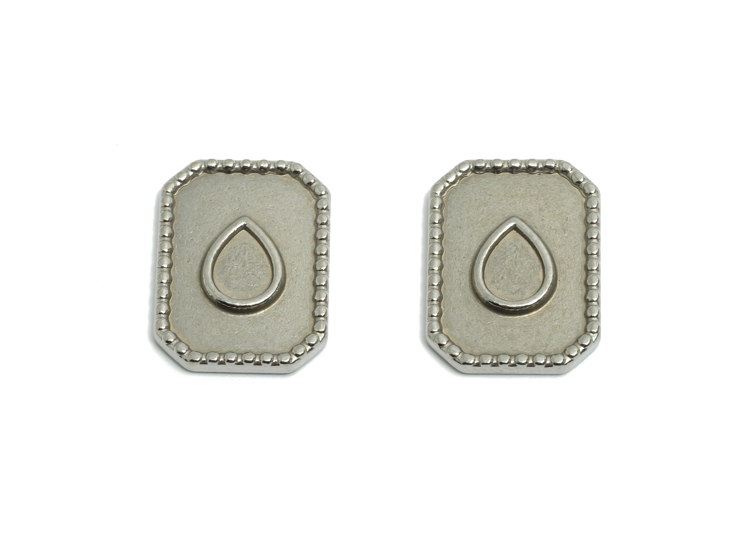 Stainless Steel Teardrop Charm - Vintage Drop Charm - Steel Minimalist Geometry Charm - Stainless Steel Jewelry - 20x14x2.4mm - SS2024 - DOMEDBAZAAR