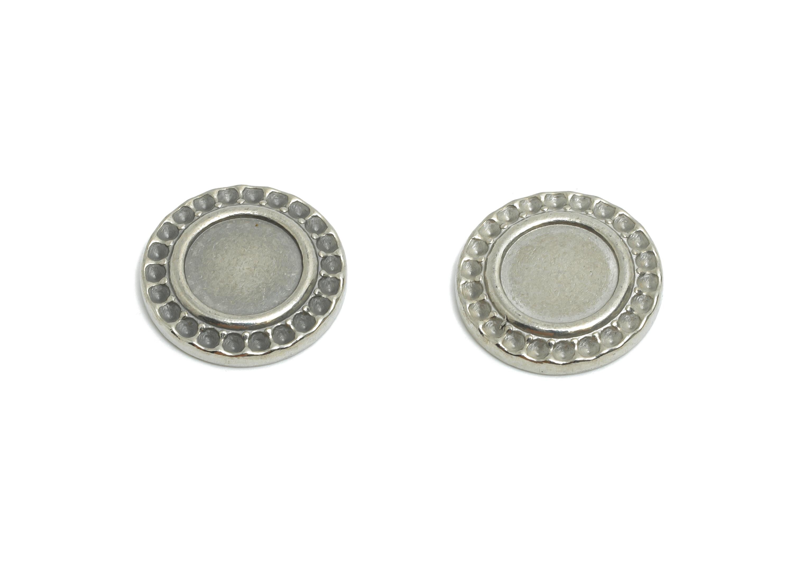 Stainless Steel Coin Charm - Steel Textured Classic Circle Charm - Hammered Metal Disc Charm - Simple Jewelry Accent - 14x14x2.16mm - SS2029 - DOMEDBAZAAR