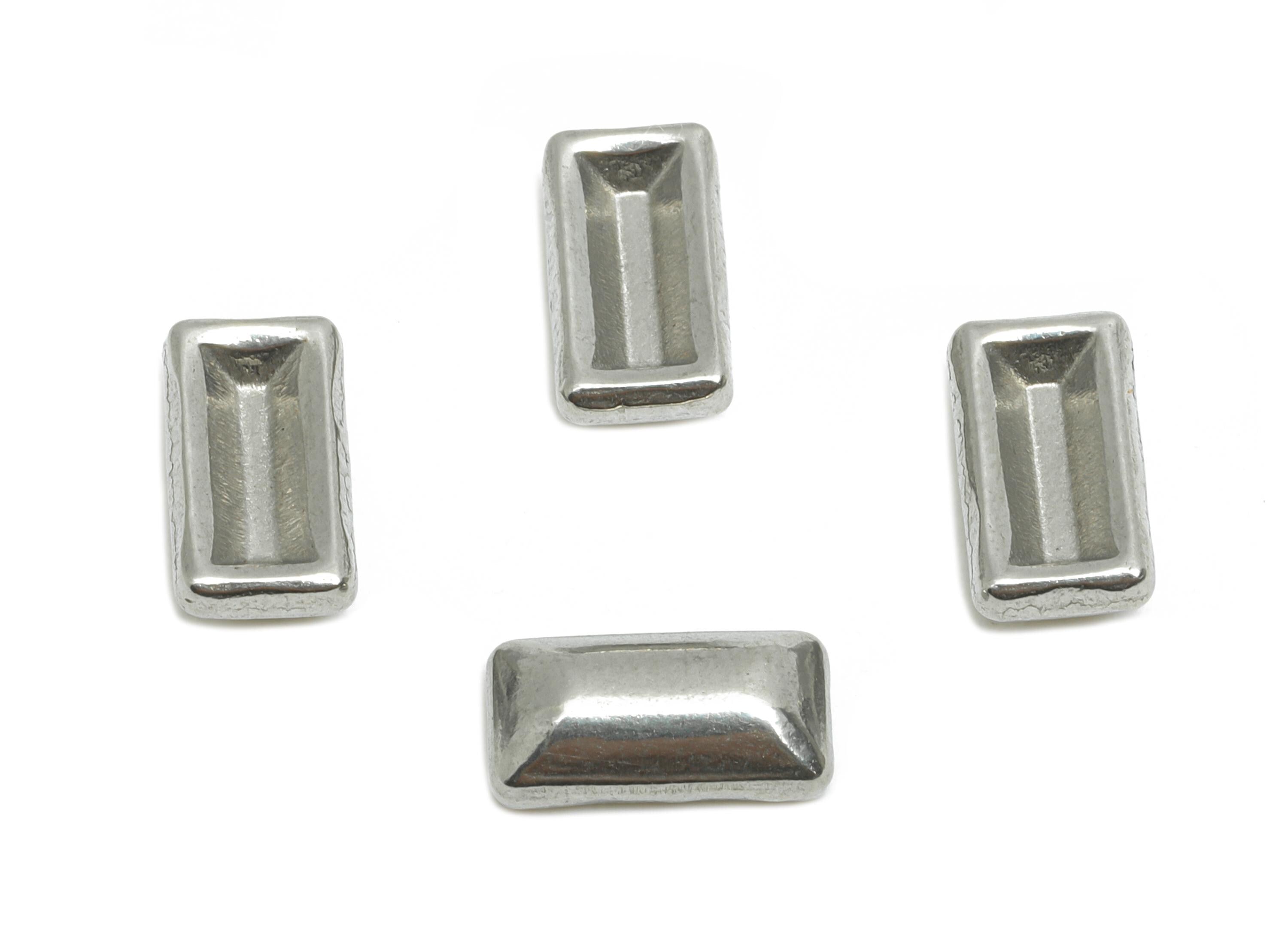 Stainless Steel Rectangle Charm - Mini Simple Steel Geometric Charm - Minimalist Metal Jewelry Accent - Steel Finding - 9x4.9x2.8mm - SS2090 - DOMEDBAZAAR