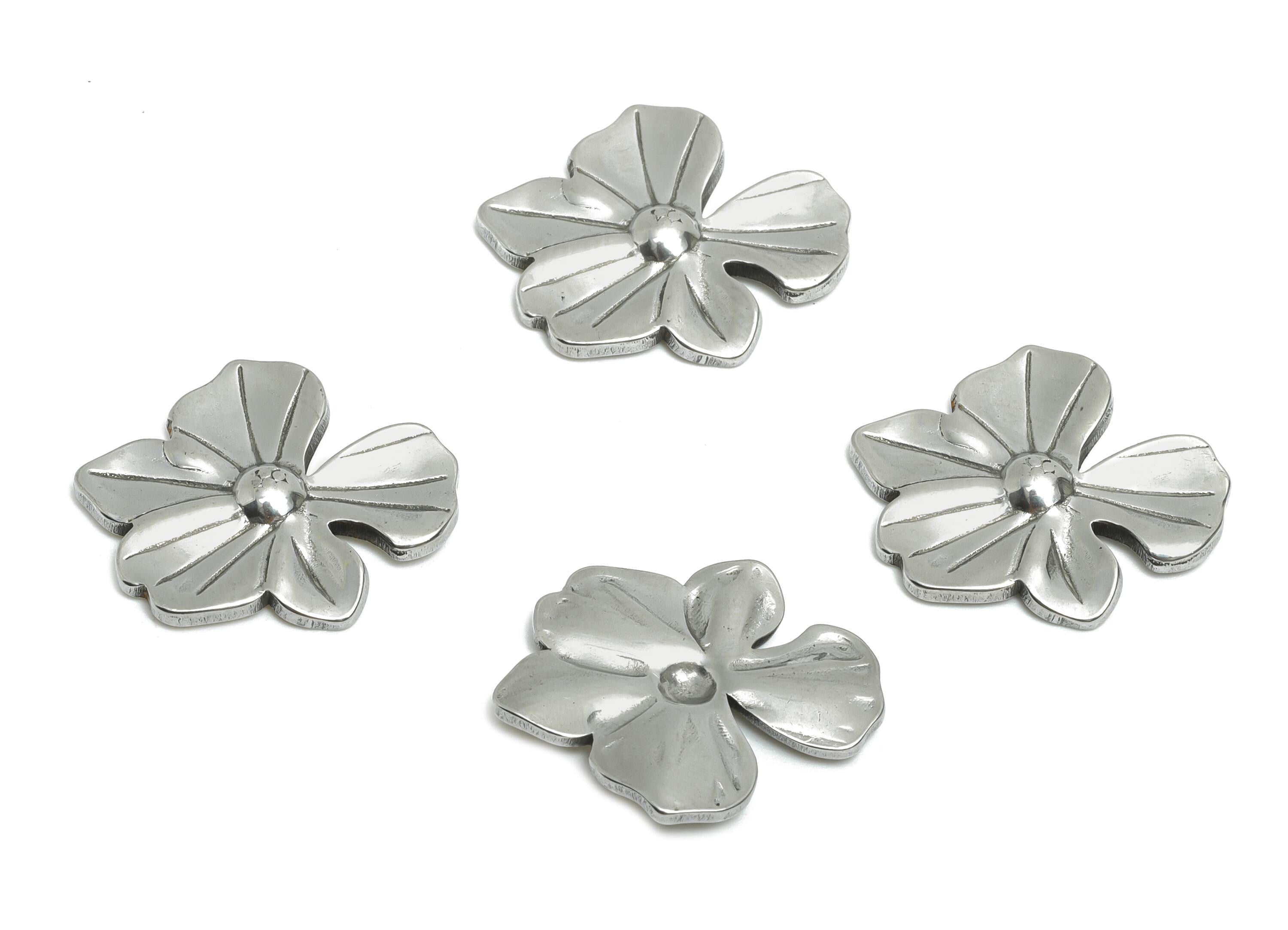 Stainless Steel Flower Charm - Delicate Botanical Flower Charm - Minimalist Flower Design - Elegant Jewelry Making - 18.7x15x1.97mm - SS1800 - DOMEDBAZAAR