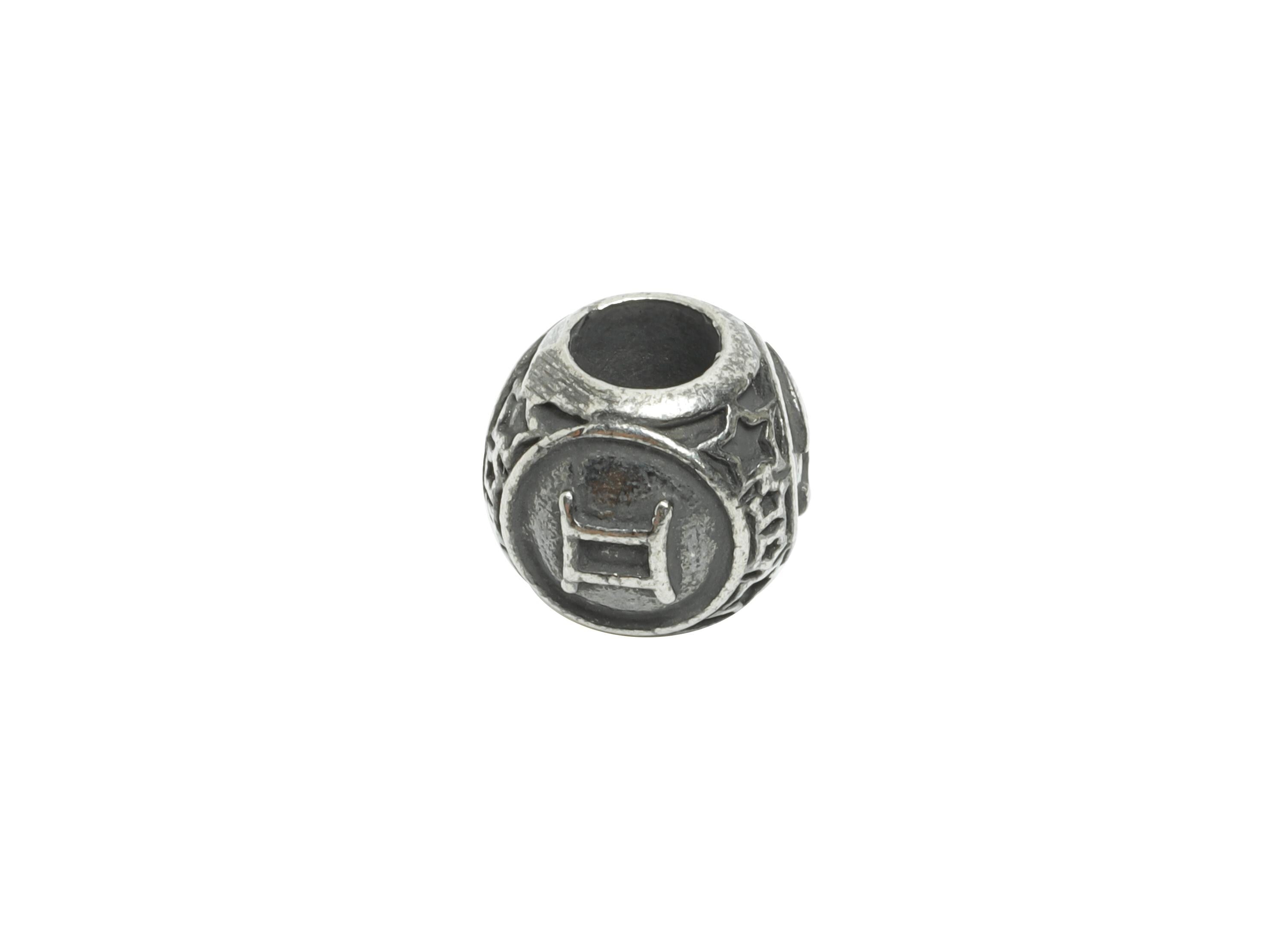 Steel Gemini Zodiac Beads - Astrology Spacer Bead for Bracelet - 304 Stainless Steel - Horoscope Steel Spacer Beads - 9x10x9.7mm - SS1560E - DOMEDBAZAAR