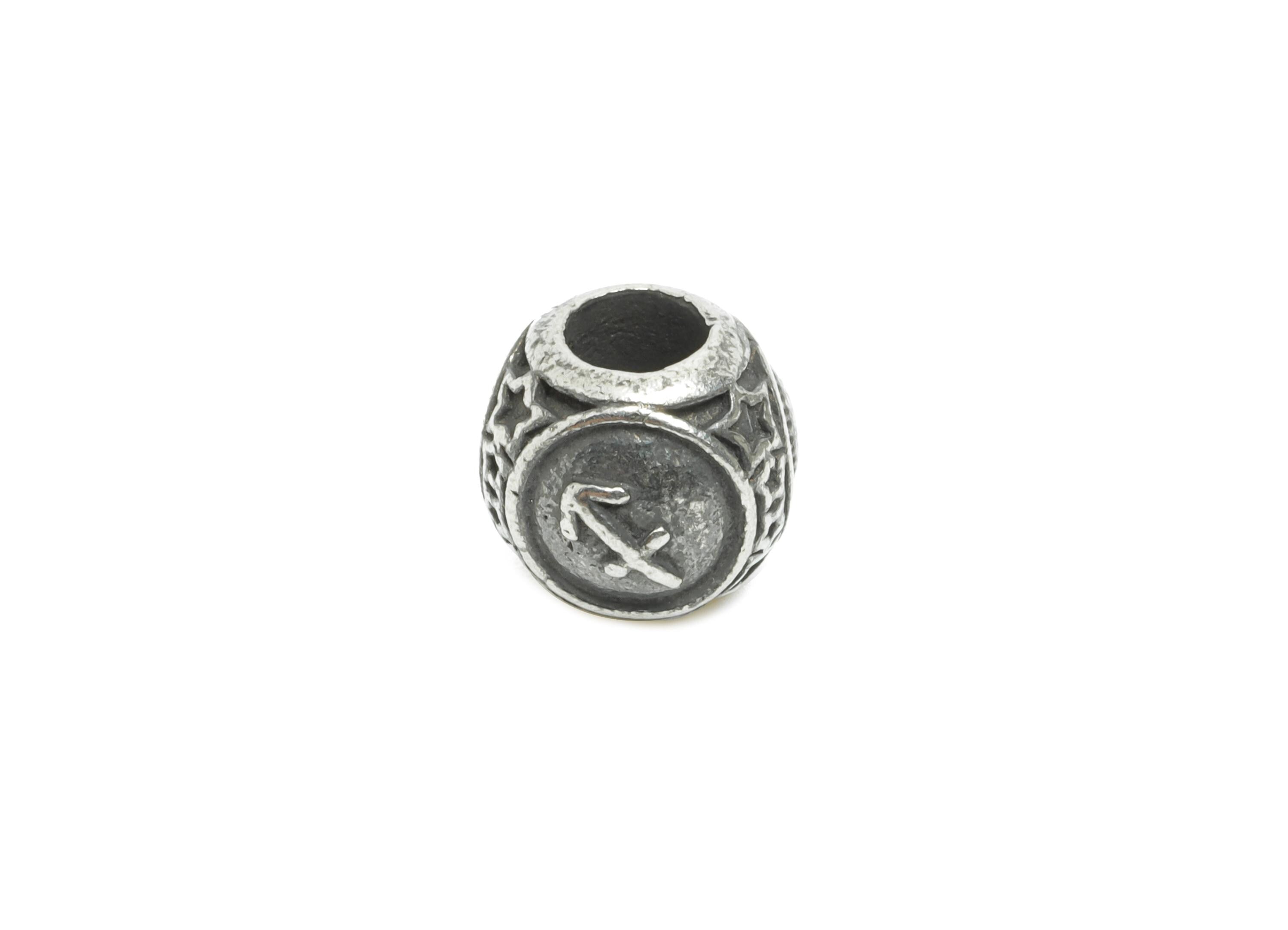 Steel Sagittarius Zodiac Beads - Astrology Spacer Bead for Bracelet - 304 Stainless Steel - Steel Horoscope Beads - 9x10x9.7mm - SS1560K - DOMEDBAZAAR