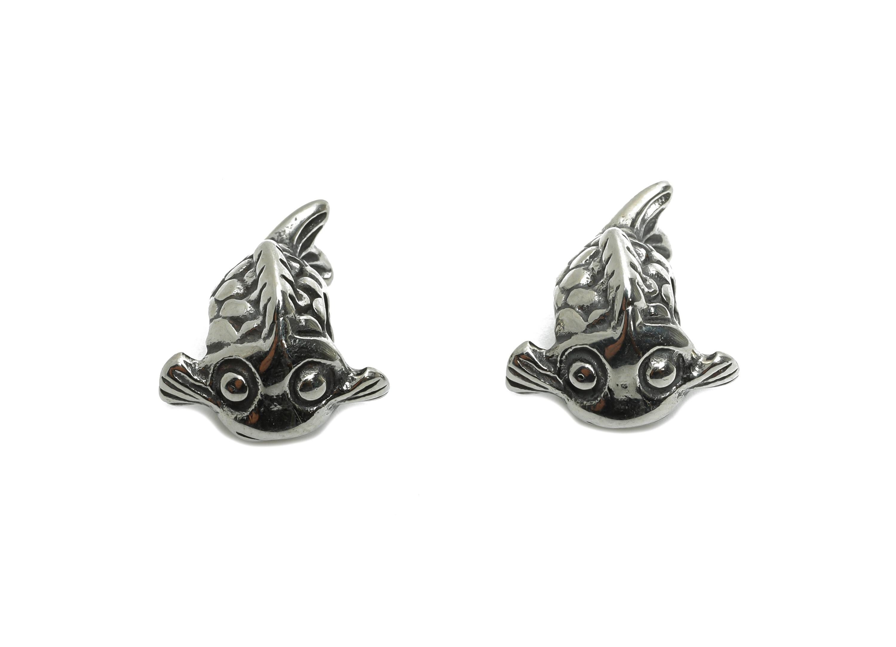 Stainless Steel Koi Fish Bead - Fish Spacer Bead for Bracelet - 304 Stainless Steel - Marine Spacer Bead - Steel Finding -16x14x10mm -SS1589 - DOMEDBAZAAR
