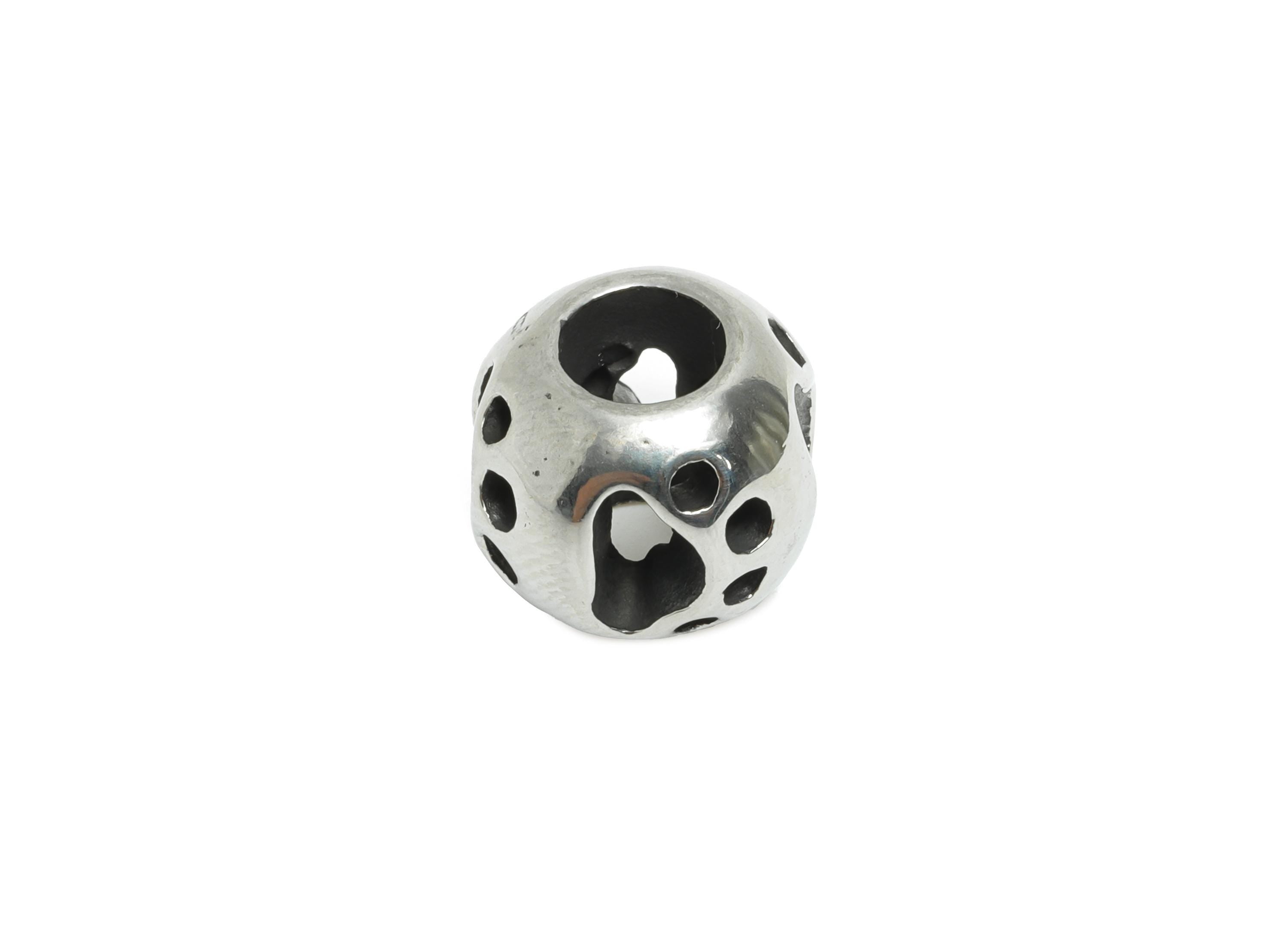 Stainless Steel Sphere Beads - Bear Paw Round Bead for Bracelet - 304 Stainless Steel - Ball Steel Spacer Beads - 11.9x11.5x10.5mm - SS1586 - DOMEDBAZAAR