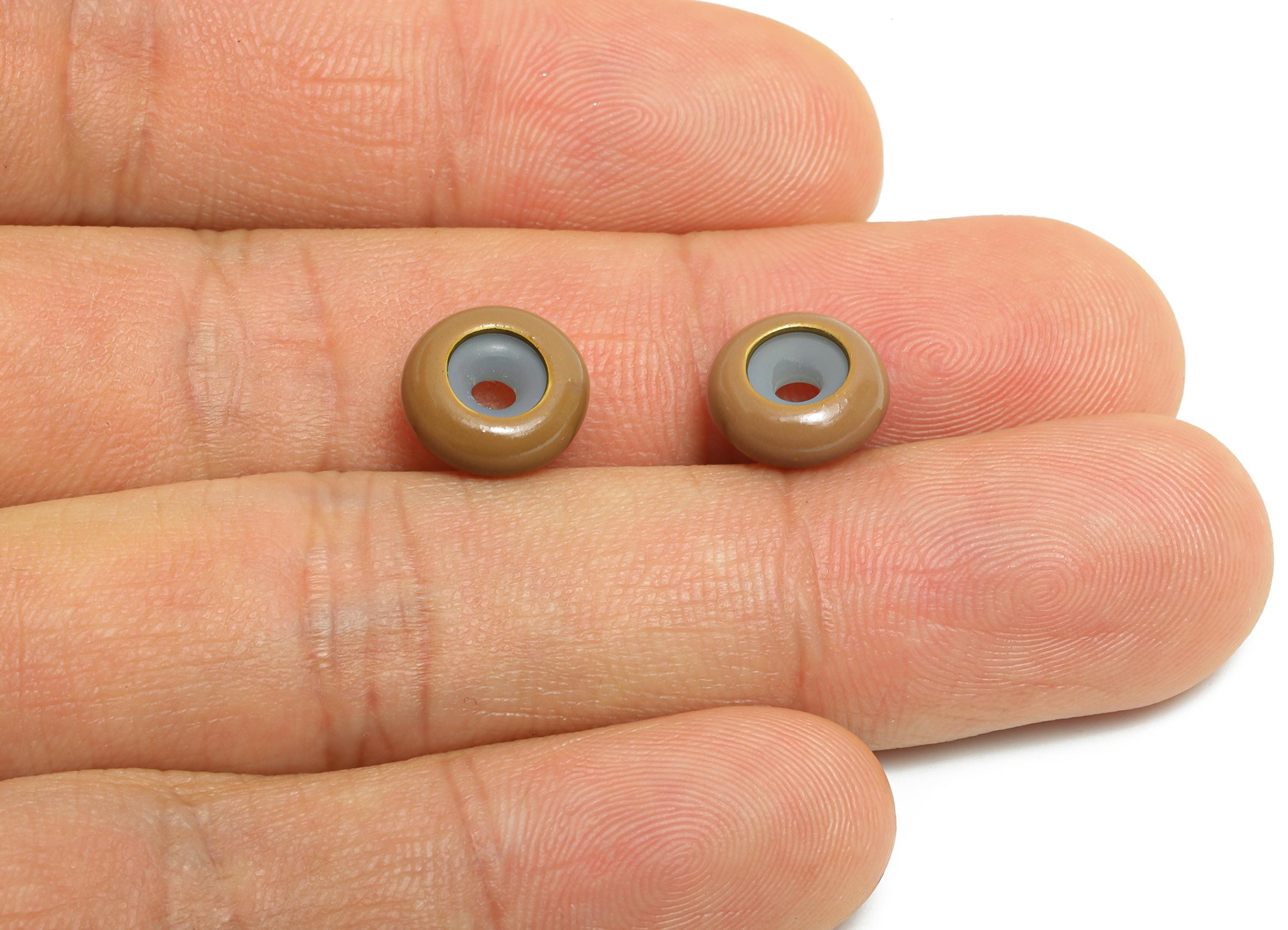 Brown Donut Spacer Bead - Brass Enamel Rubber Bracelet Stopper Bead - Adjustable Rondelle Bead - Silicone Smart Bead - 10x10x4mm - RGP10463E - DOMEDBAZAAR