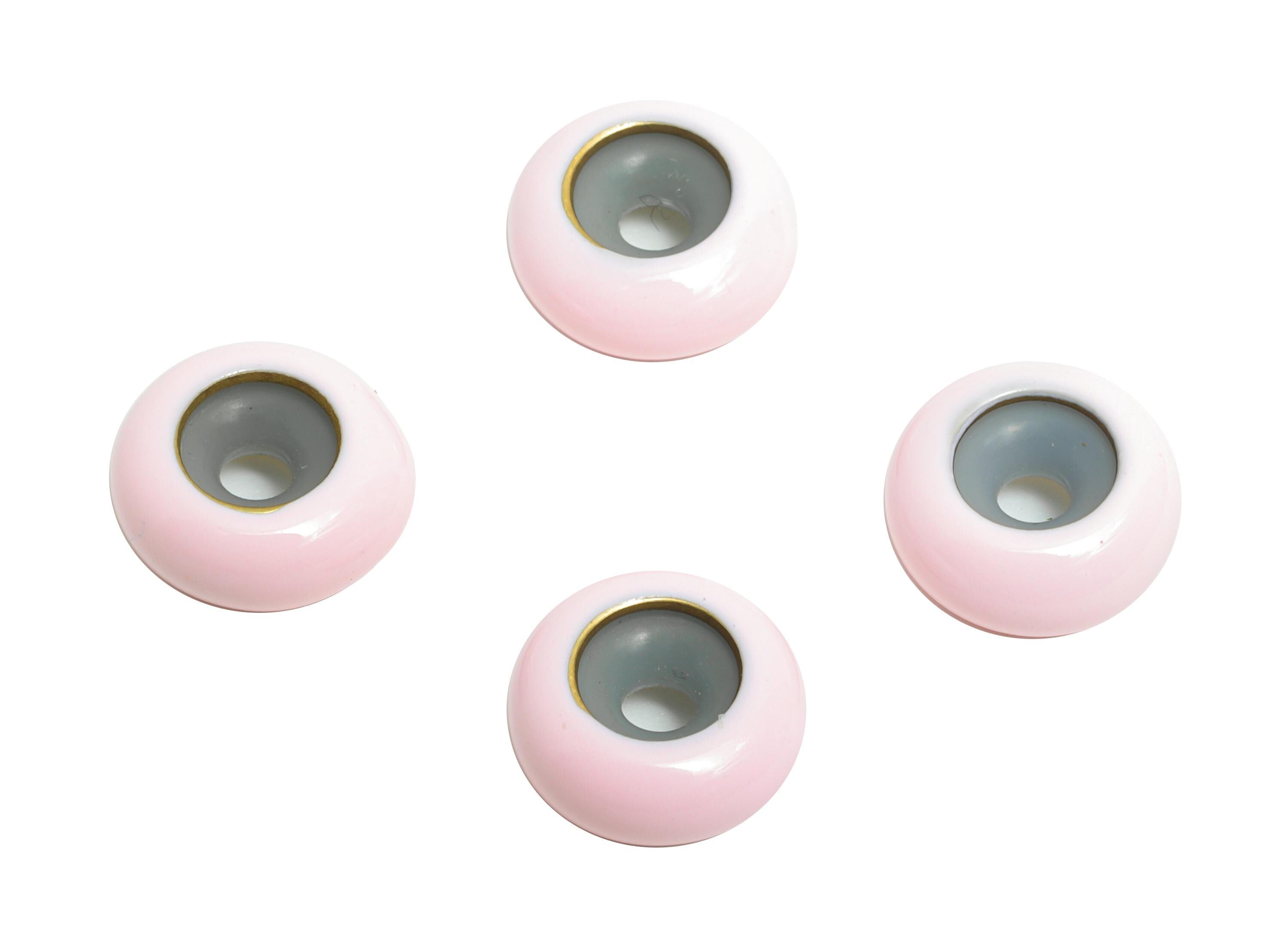 Pink Donut Spacer Bead - Brass Enamel Rubber Bracelet Stopper Beads - Adjustable Rondelle Bead - Silicone Smart Bead - 10x10x4mm - RGP10463B - DOMEDBAZAAR