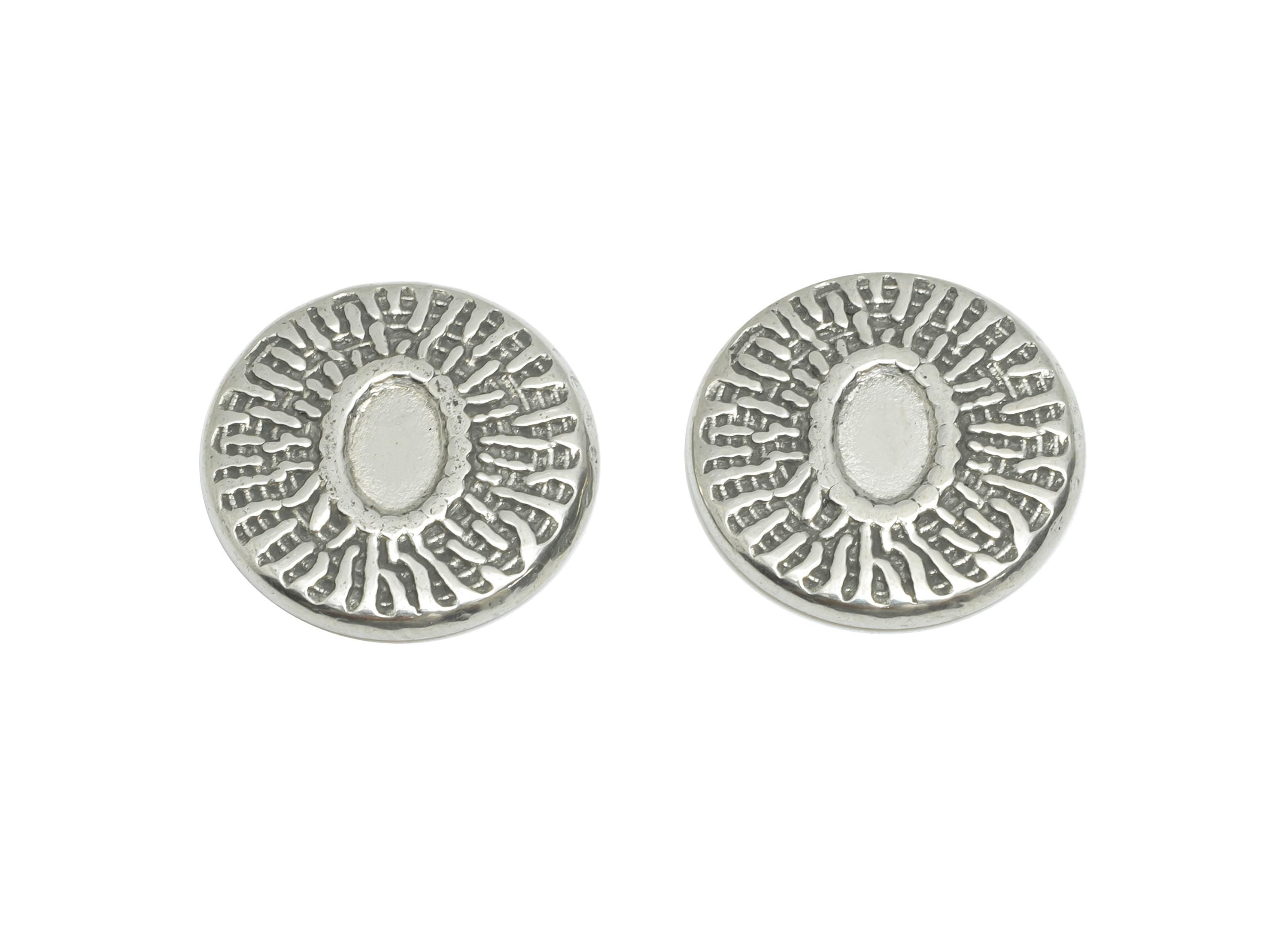 Stainless Steel Oval Charm - Textured Round Geometry Charm For Necklace - Vintage Textured Charm - Steel Jewelry - 15x15x1.89mm - SS1930 - DOMEDBAZAAR