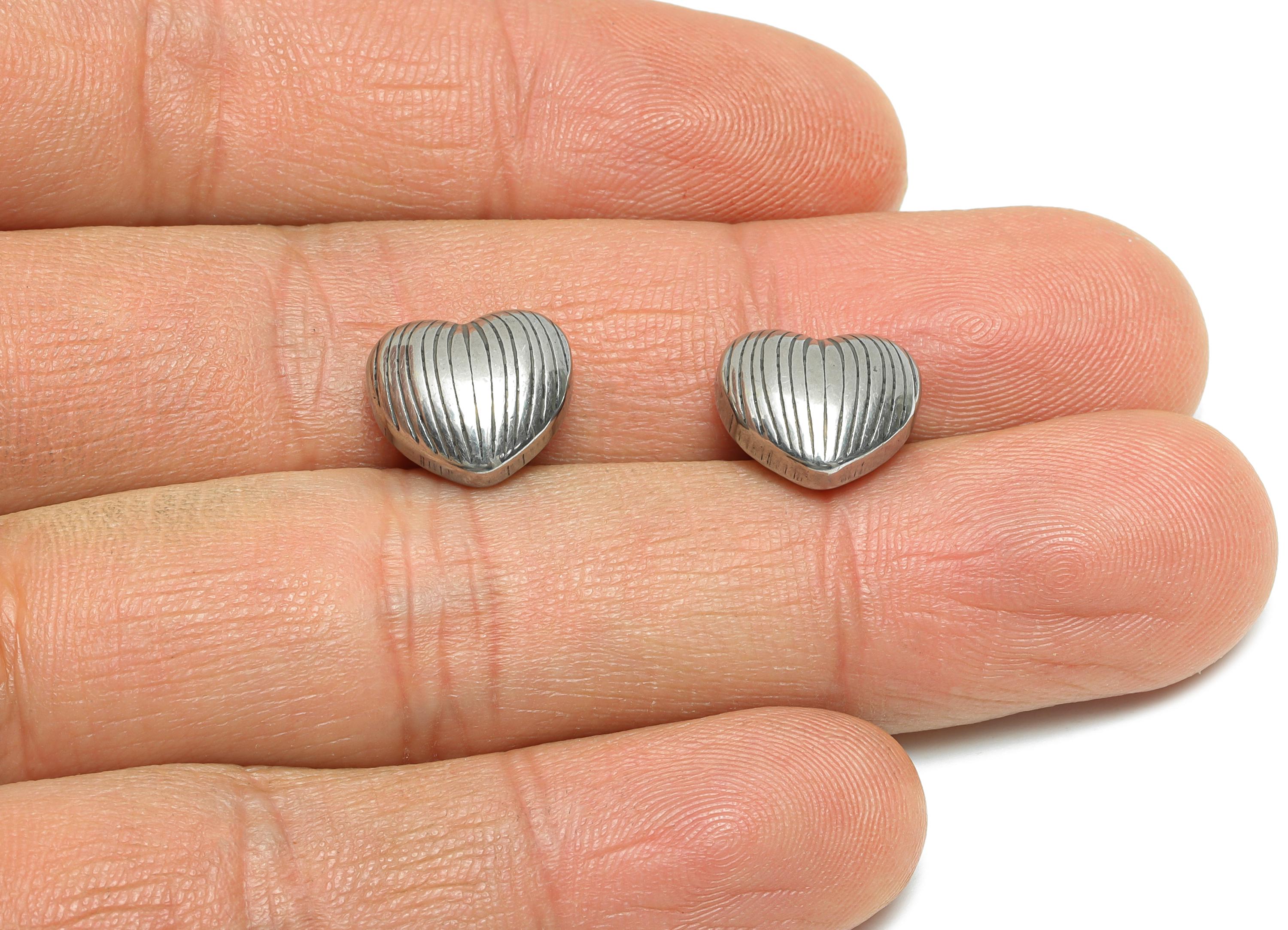 Stainless Steel Heart Charm - Textured Heart Charm - Elegant 3D Metallic Heart Design - Delicate Handmade Jewelry - 11x11.97x5.82mm - SS1760 - DOMEDBAZAAR