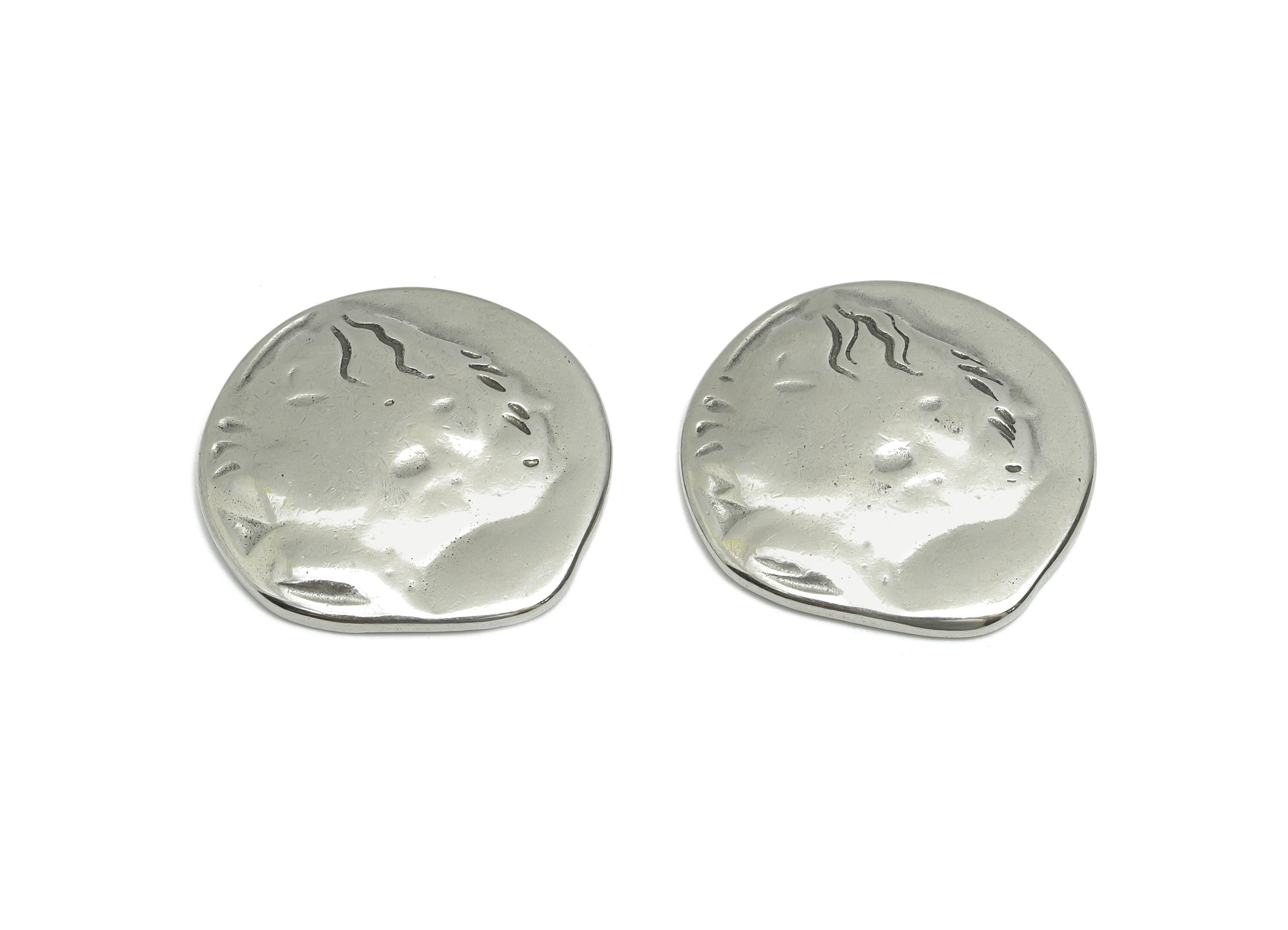 Stainless Steel Abstract Charm - Irregular Round Geometry Charm - Vintage Textured Charm - Steel Jewelry Component - 24x22.8x2.8mm - SS1826 - DOMEDBAZAAR