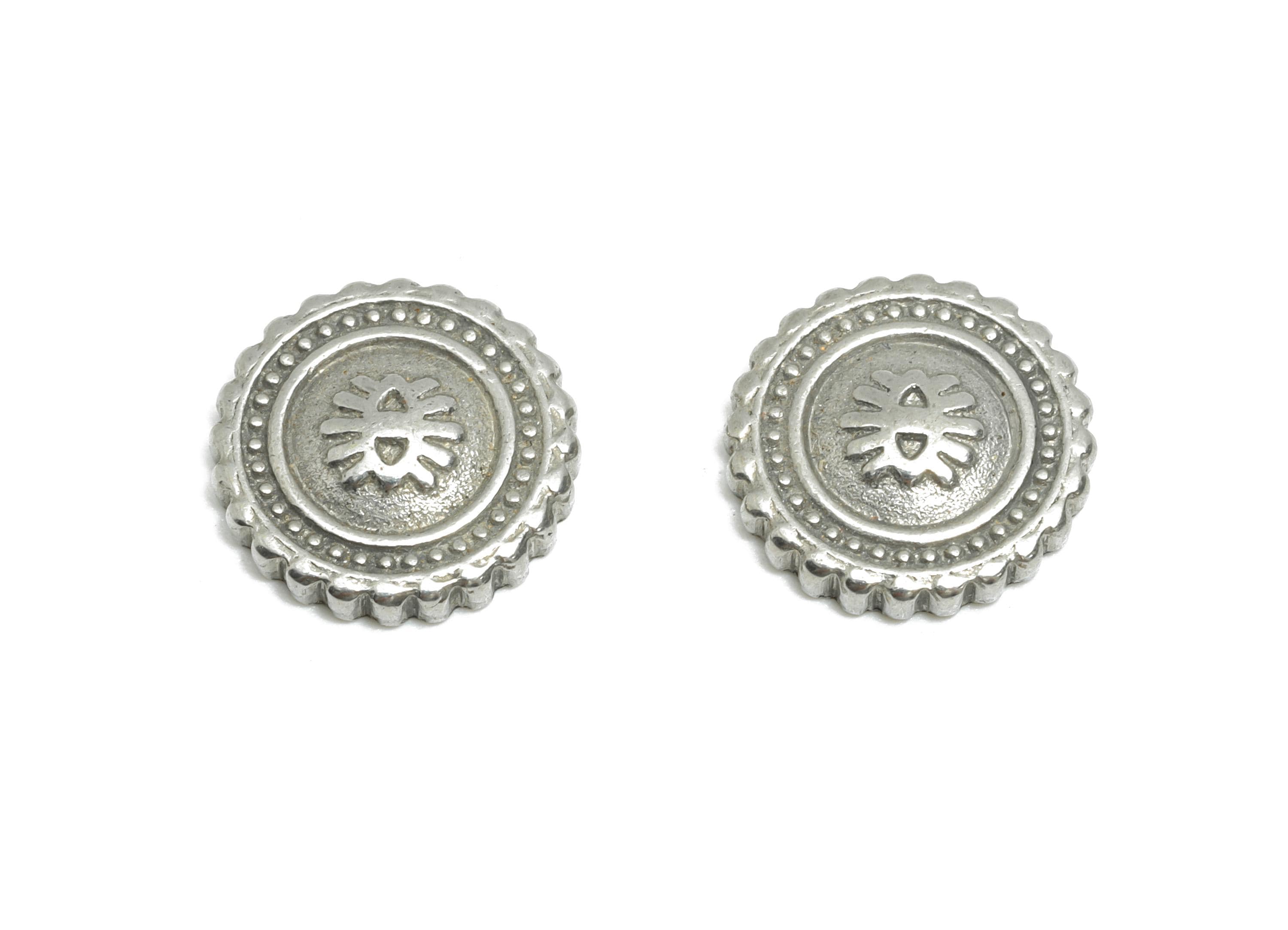 Stainless Steel Vintage Charm - Metal Silver Geometric Charm - Textured Round Charm - Artisan Jewelry Finding - 10.49x10.5x2.37mm - SS1804 - DOMEDBAZAAR