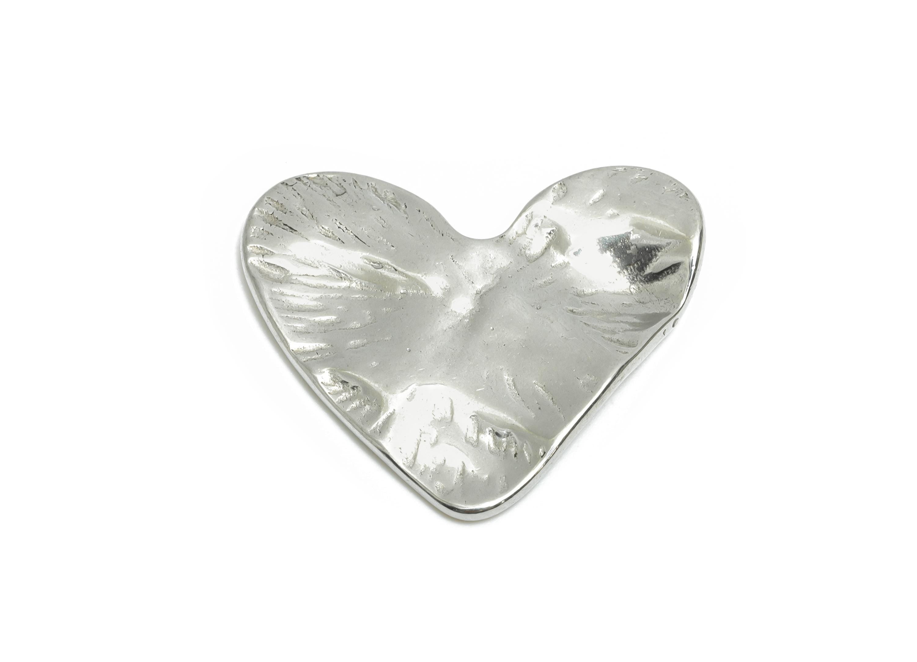 Stainless Steel Heart Charms - Textured Modern Heart Charms - Abstract Heart Jewelry - Minimalist Jewelry Design - 20x23.76x1.78mm - SS2086 - DOMEDBAZAAR