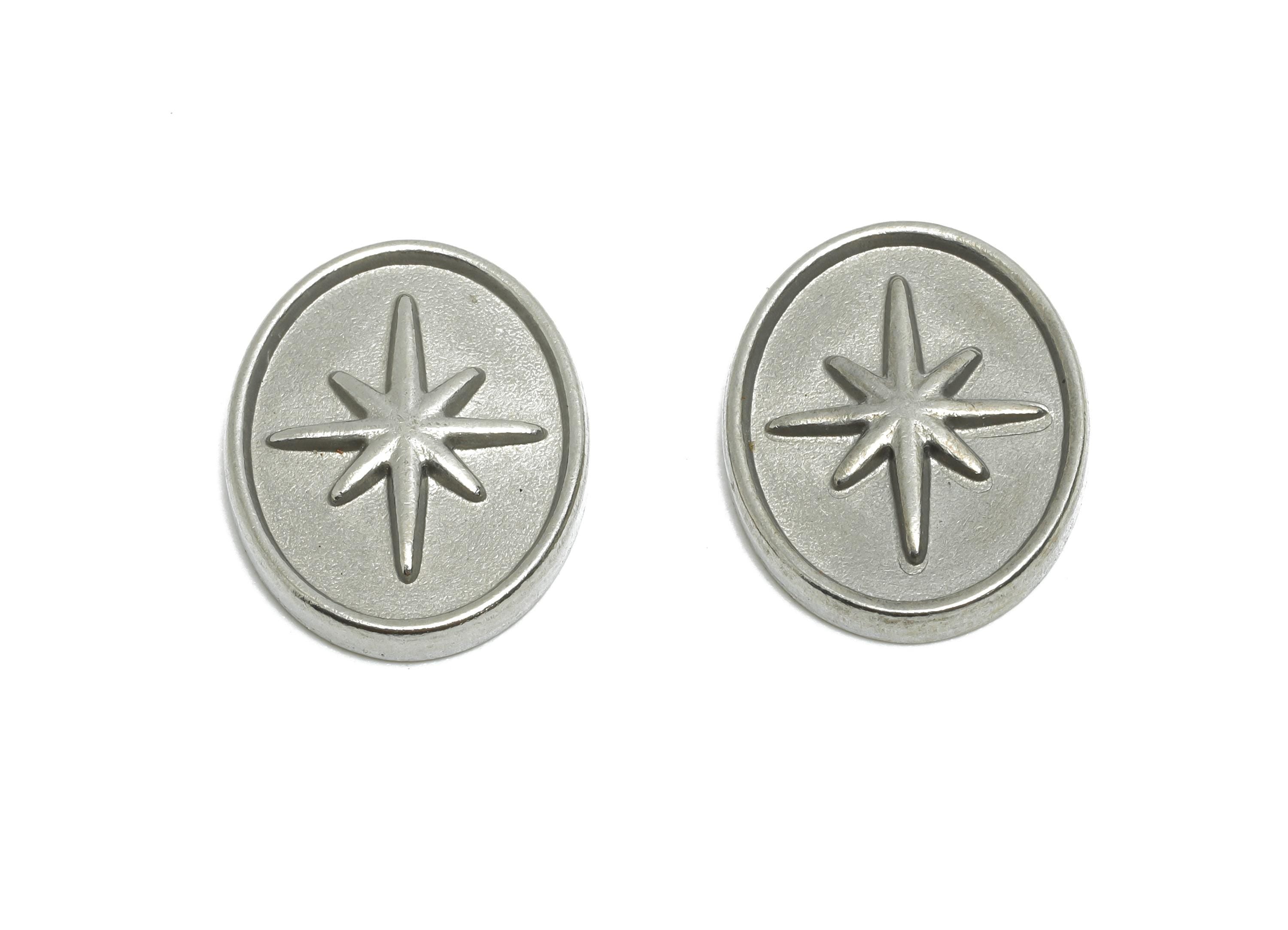 Stainless Steel Star Charm - Steel Modern Vintage Looking Charm - Geometry North Star Charm - Stainless Steel Jewelry - 18x14x2mm - SS2076 - DOMEDBAZAAR