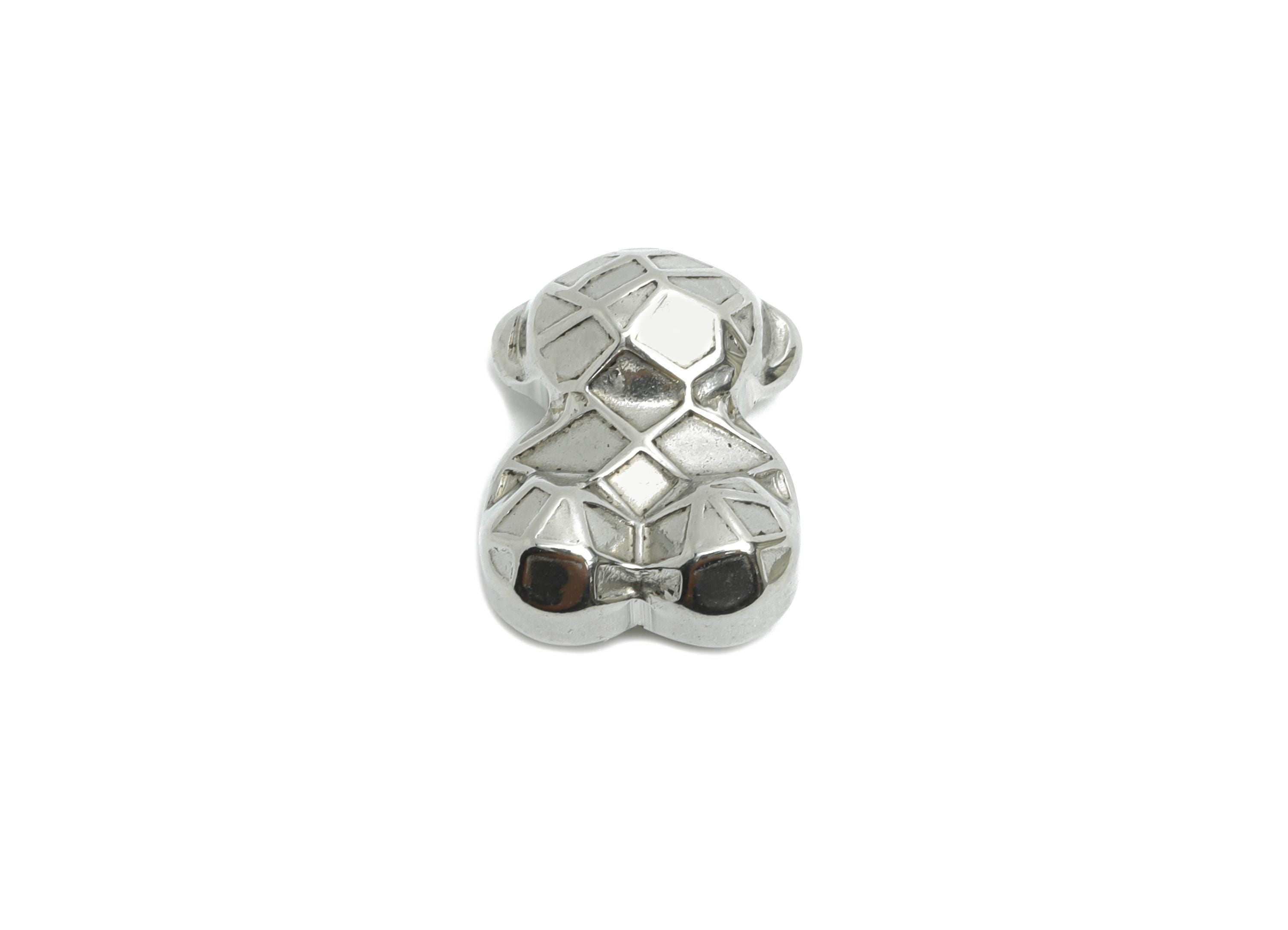 Stainless Steel Bear Charms - Faceted Solid Bear Charm - Geometry Cute Bear Charm - Modern Stainless Steel Jewelry - 13x10x5mm - SS2077 - DOMEDBAZAAR