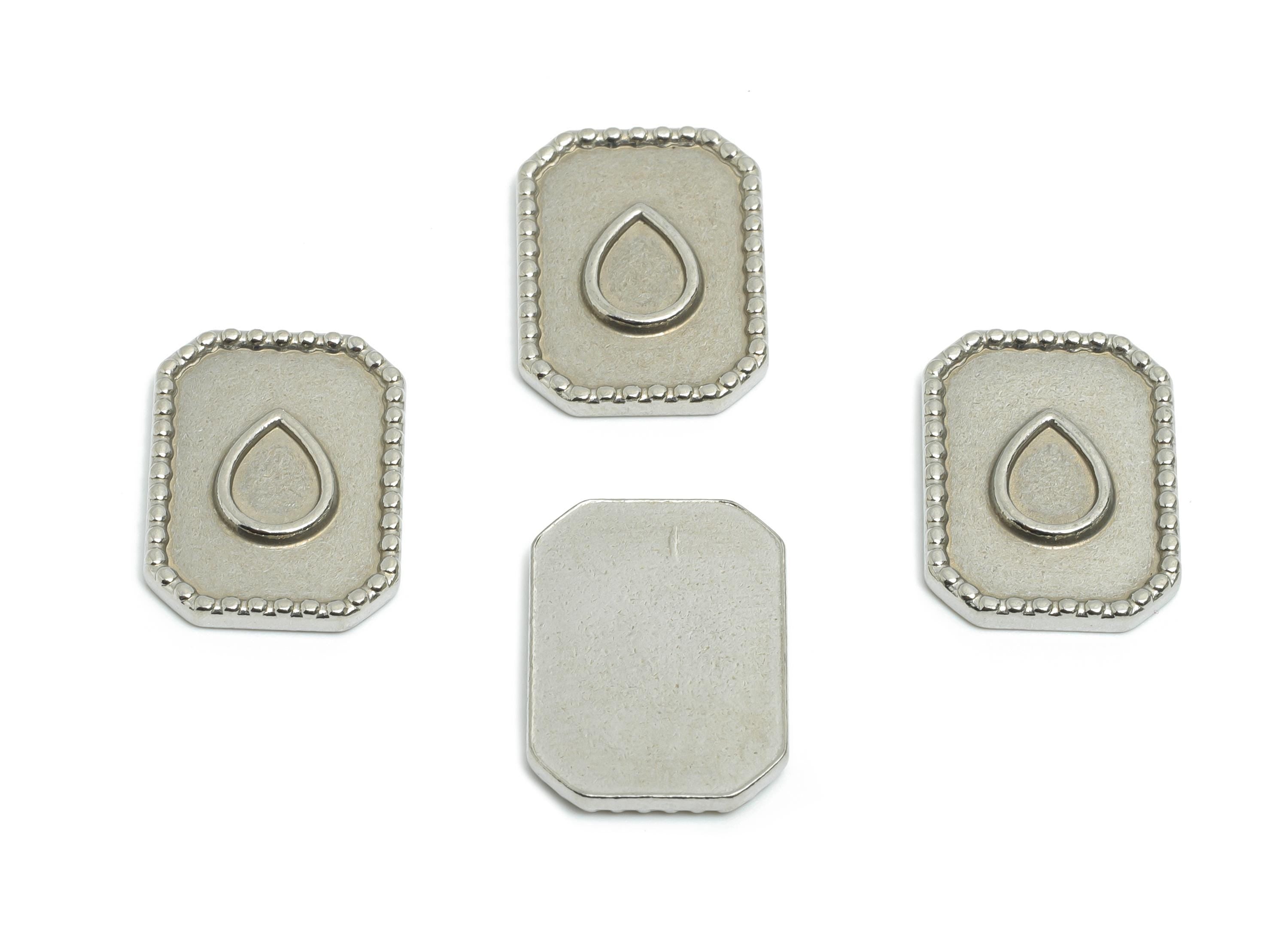 Stainless Steel Teardrop Charm - Vintage Drop Charm - Steel Minimalist Geometry Charm - Stainless Steel Jewelry - 20x14x2.4mm - SS2024 - DOMEDBAZAAR