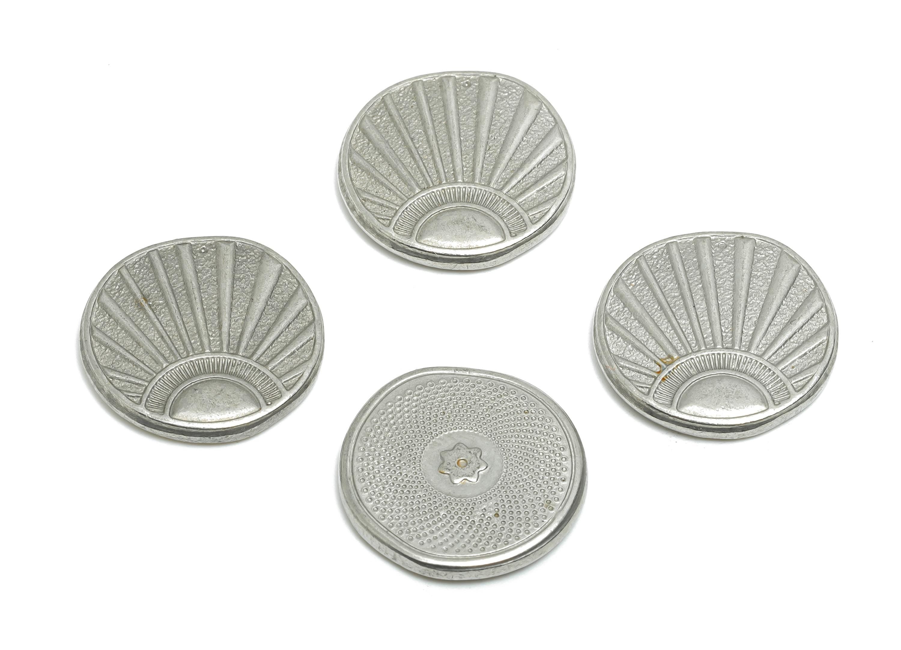 Stainless Steel Sunburst Charm - Sunlight Medallion Circle Charm - Morning Rays Charm - Steel Abstract Rising Sun Jewelry - 20x20x2mm-SS2095 - DOMEDBAZAAR