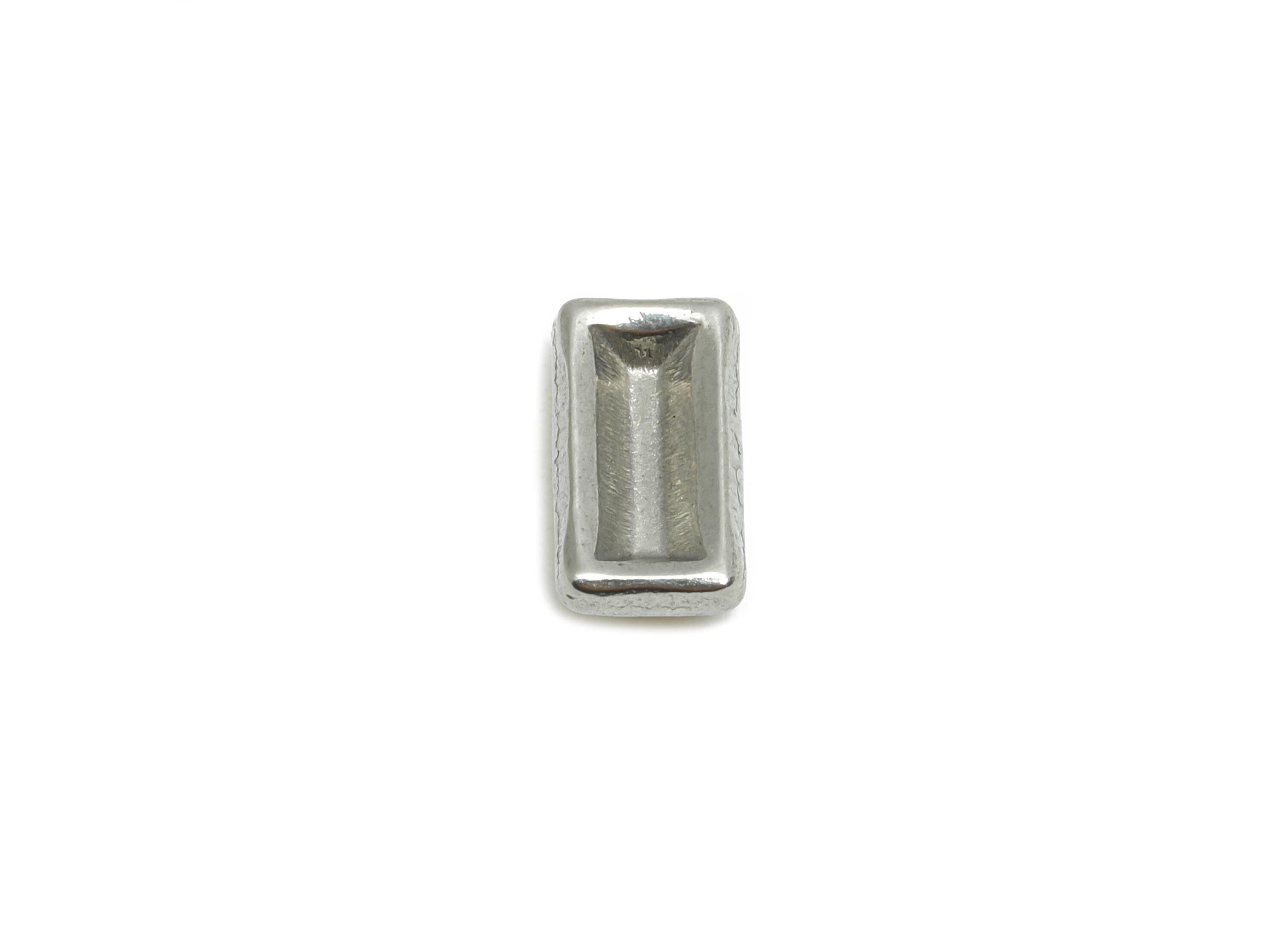 Stainless Steel Rectangle Charm - Mini Simple Steel Geometric Charm - Minimalist Metal Jewelry Accent - Steel Finding - 9x4.9x2.8mm - SS2090 - DOMEDBAZAAR