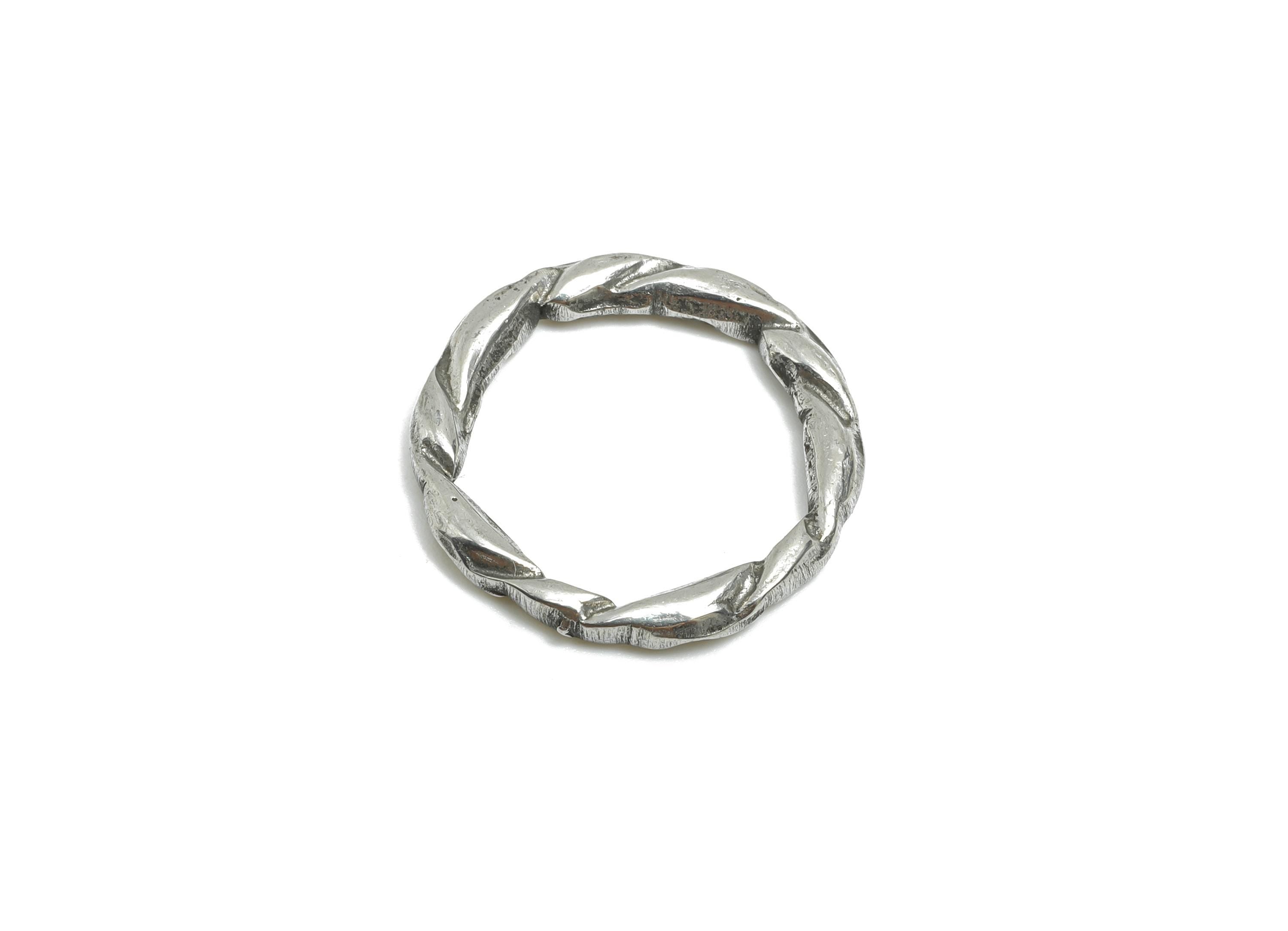 Stainless Steel Circular Charm - Minimalist Twisted Metal Charm - Geometric Twisted Charm - Stainless Steel Jewelry - 18x19x2.21mm - SS1948 - DOMEDBAZAAR