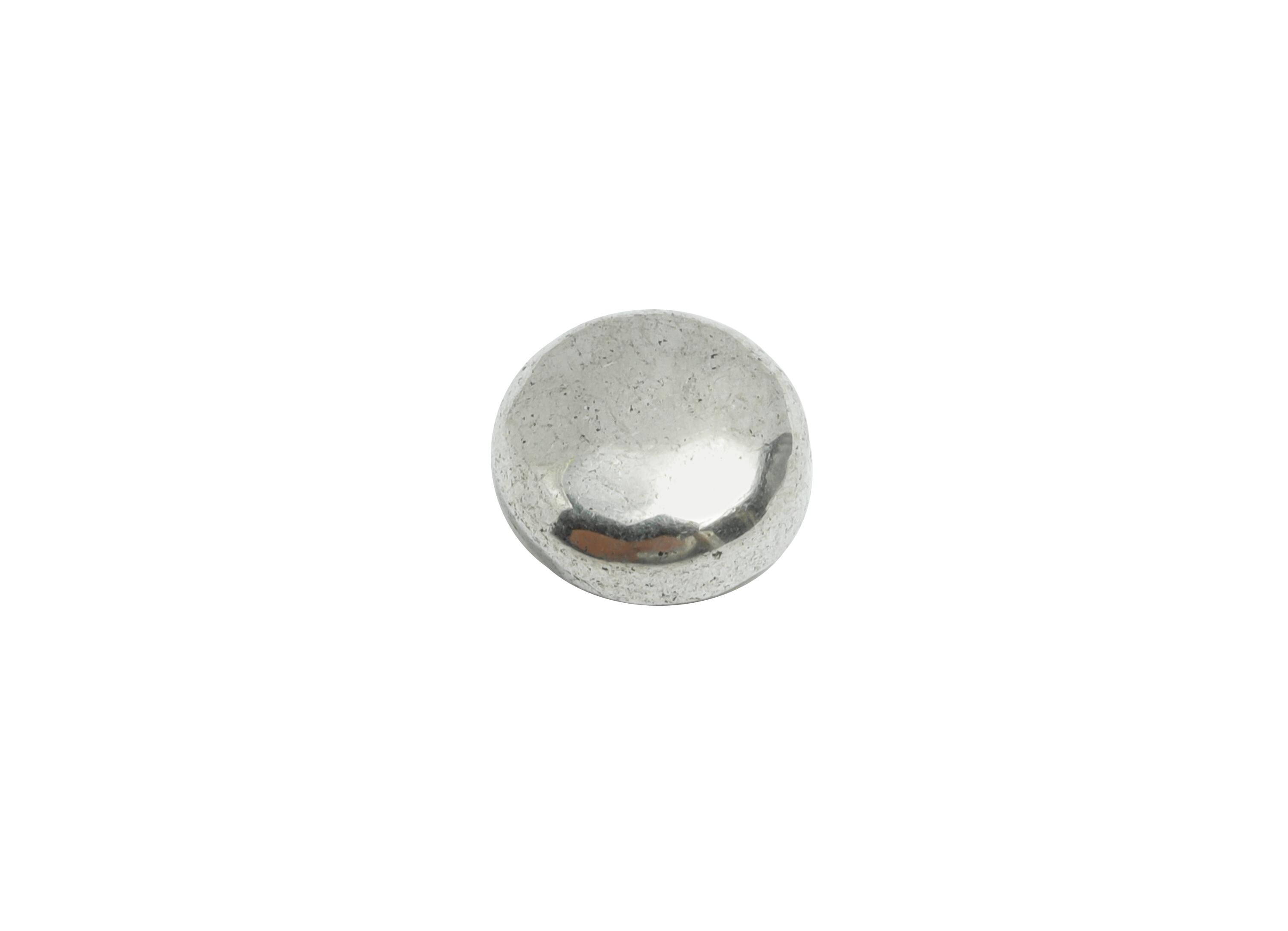 Polished Steel Round Bead - Shiny Silver Dome Jewelry Component - Sleek Solid Minimalist Bead- Stainless Steel Jewelry - 8x8x4.6mm - SS1908 - DOMEDBAZAAR