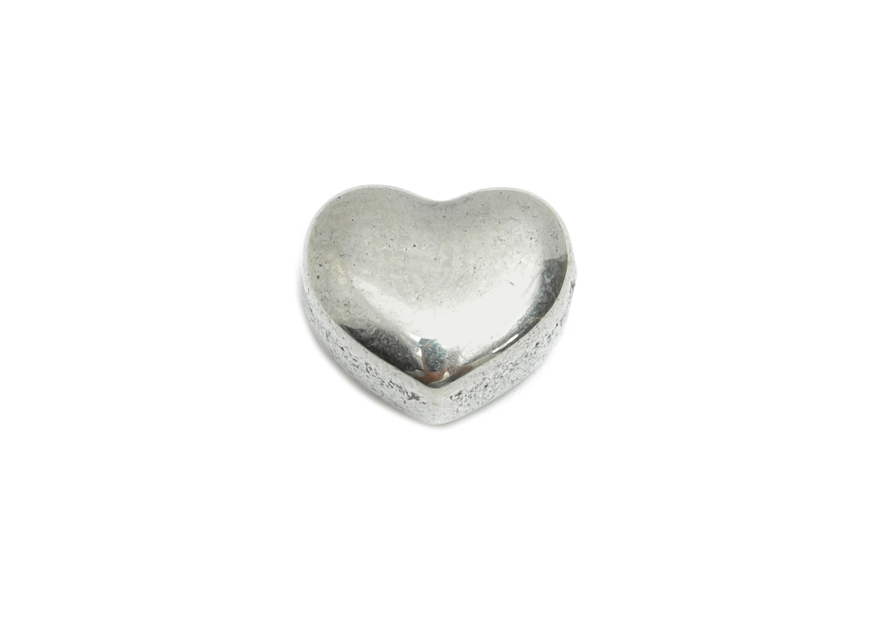 Stainless Steel Heart Beads - Silver Heart Bracelet Beads - Smooth Heart Jewelry - Minimalist Jewelry Making - 10.28x8.73x5.75mm - SS1907 - DOMEDBAZAAR