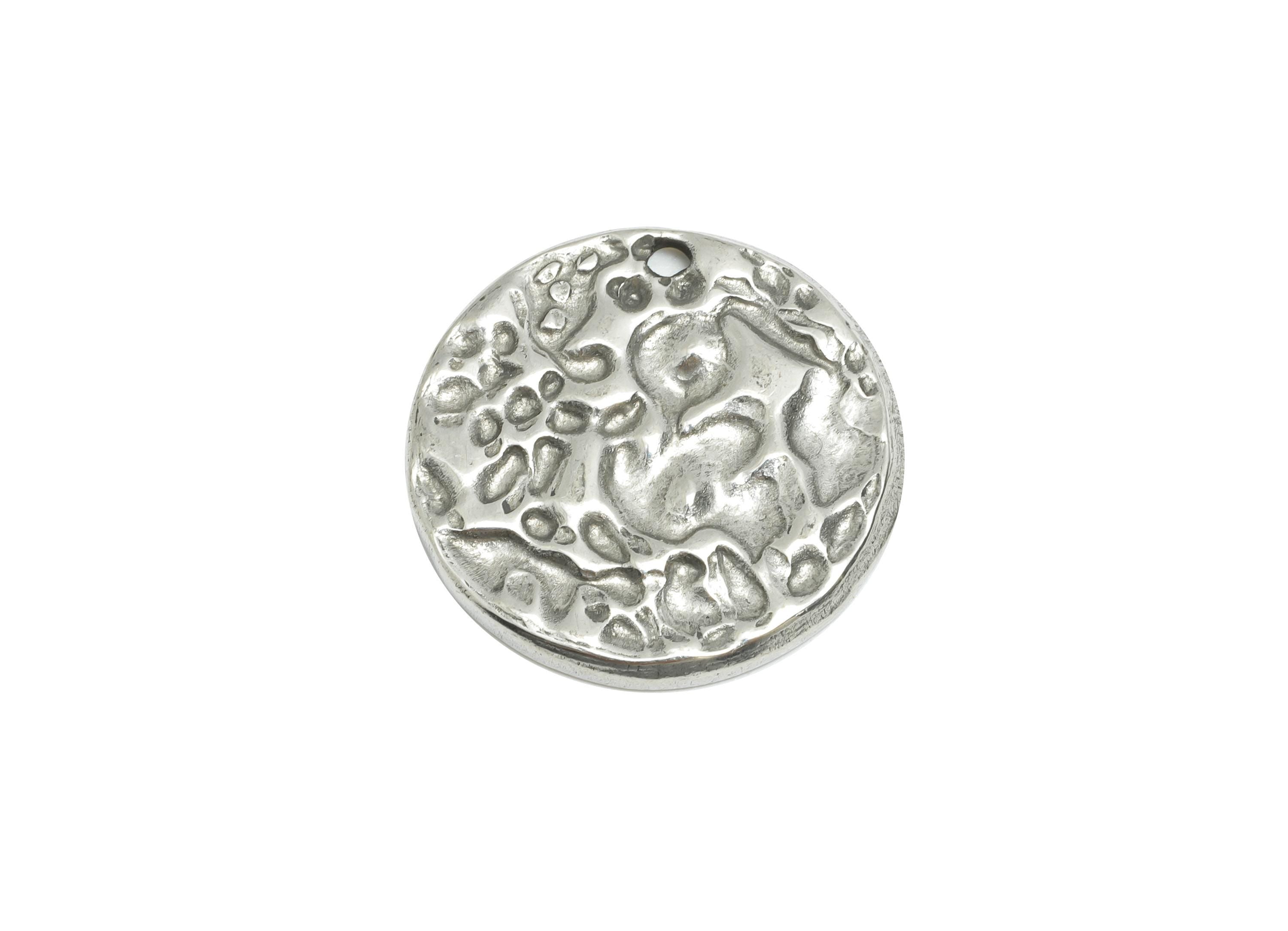 Stainless Steel Abstract Pendant - Steel Artistic Charm for Necklace - DIY Jewelry Making - Custom Jewelry Component - 20x20x2mm - SS1811 - DOMEDBAZAAR