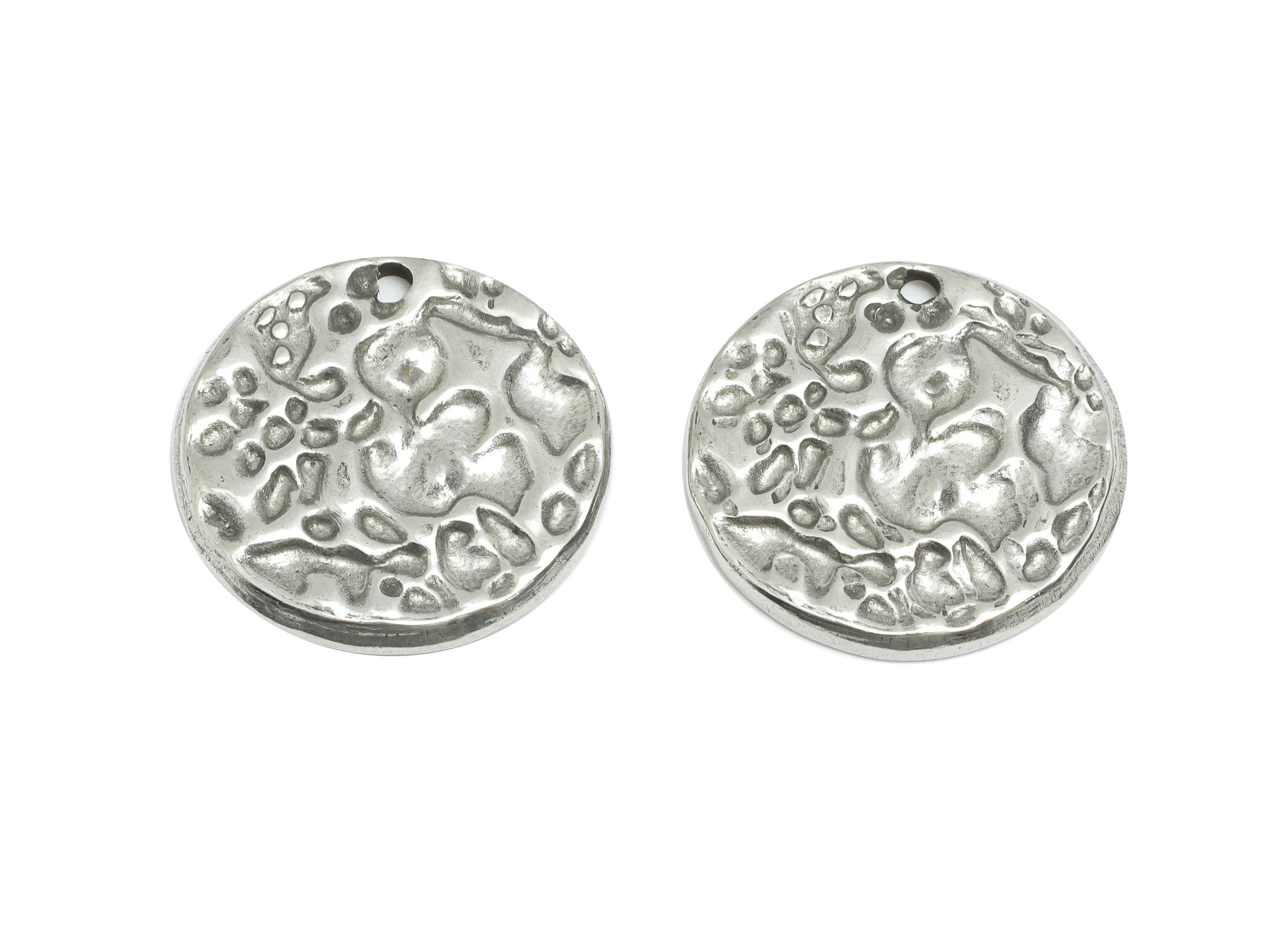 Stainless Steel Abstract Pendant - Steel Artistic Charm for Necklace - DIY Jewelry Making - Custom Jewelry Component - 20x20x2mm - SS1811 - DOMEDBAZAAR