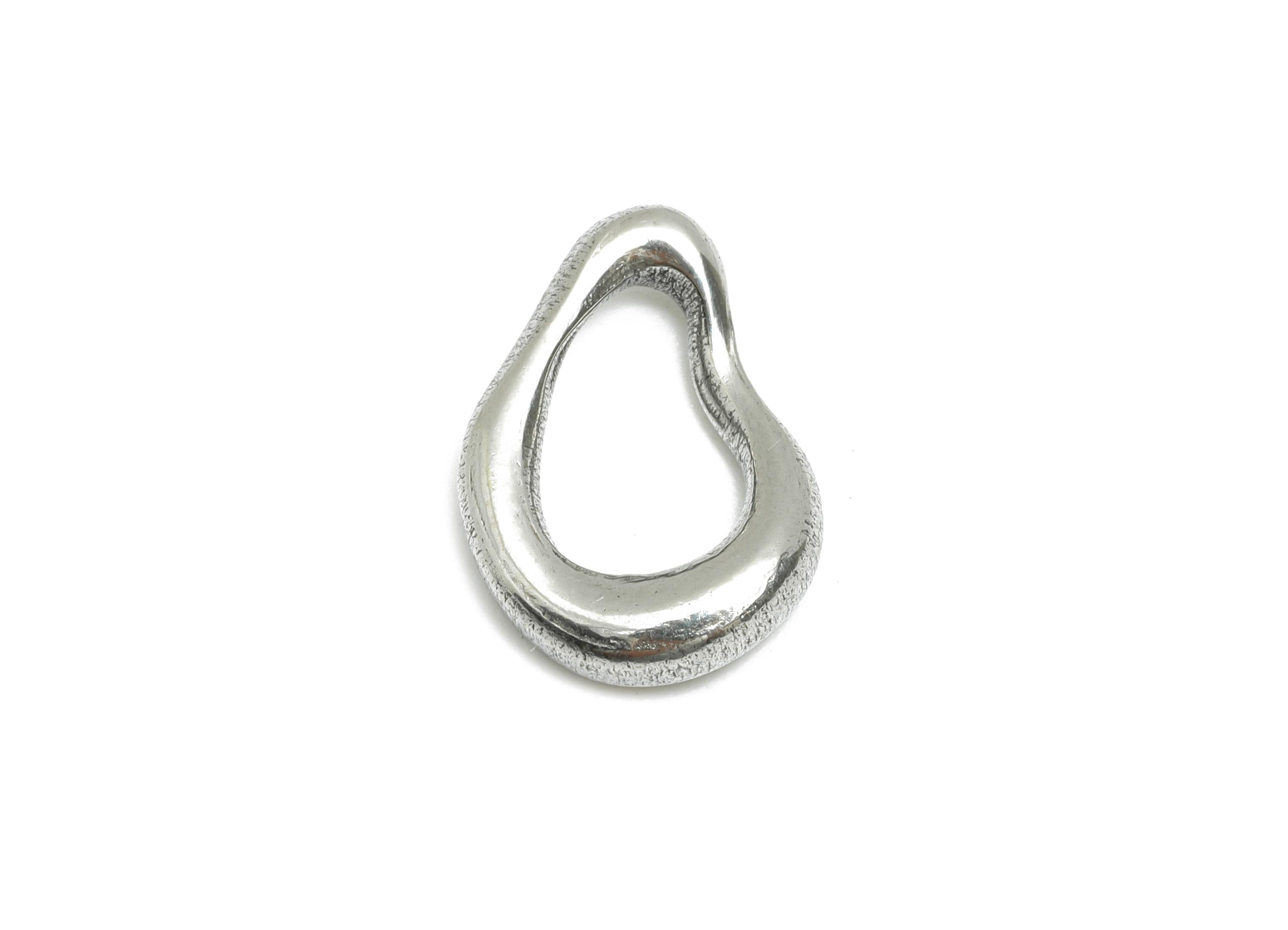 Stainless Steel Teardrop Charm - Abstract Metallic Irregular Charm - Textured Drop Charm - Minimalist Jewelry Making - 15x10x2.7mm - SS1955 - DOMEDBAZAAR