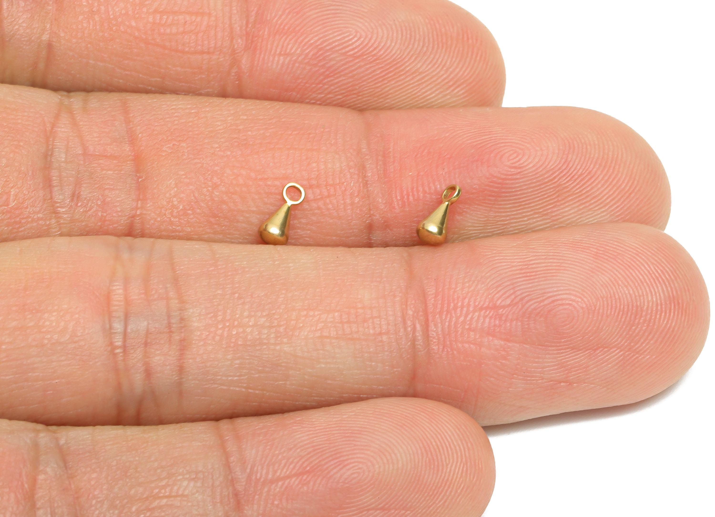 Brass Teardrop Charm - Raw Brass Minimalist Pendant - Brass Tiny Drop Pendant for DIY Jewelry - DIY Necklace Pendant - 6x2x2.84mm - PP11221 - DOMEDBAZAAR