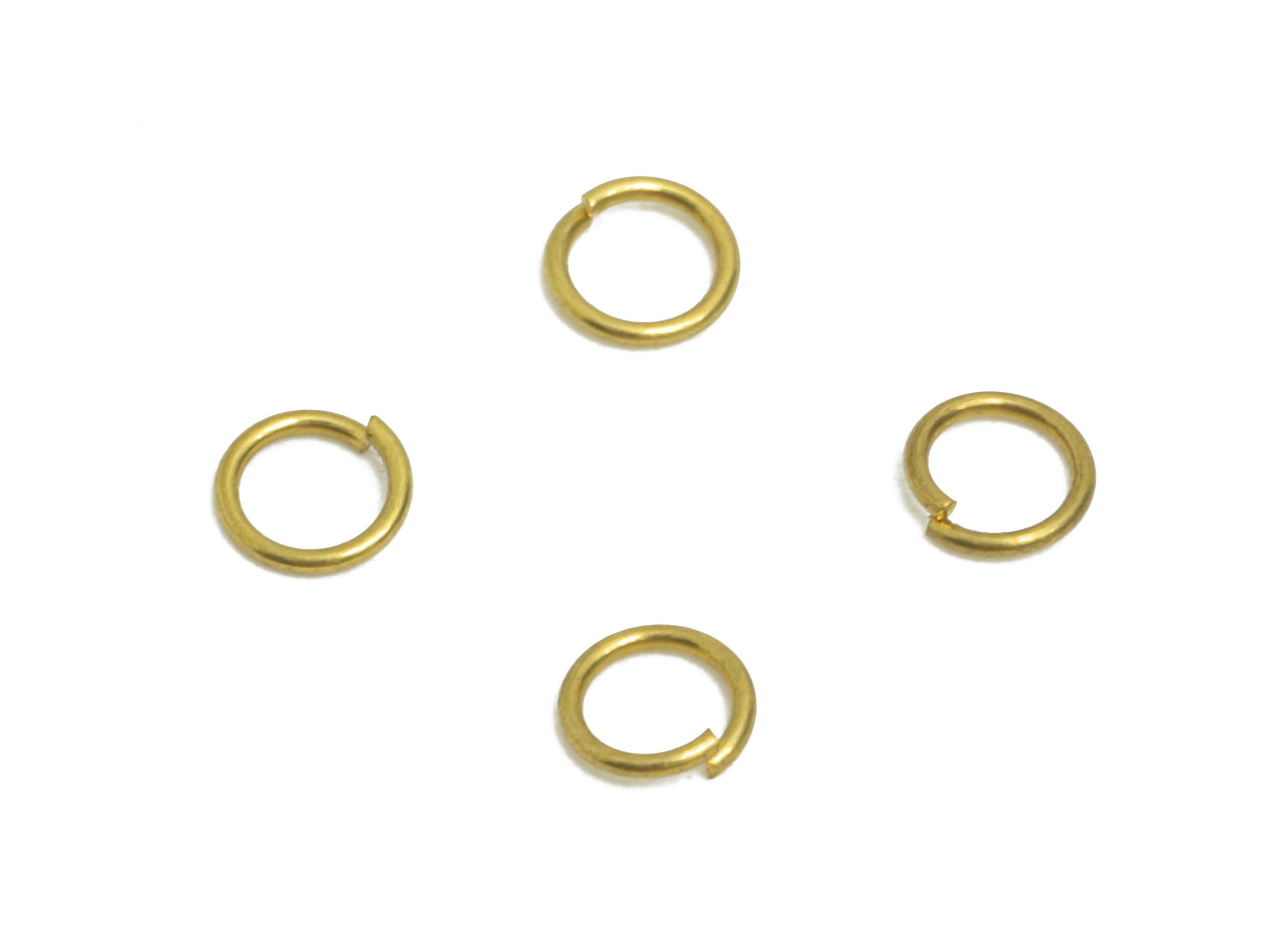 Brass Open Jump Rings - Jewelry Connector Rings - Raw Brass DIY Jewelry Making Supplies - Crafting and Beading Rings - 4x4x 3mm - PP11223 - DOMEDBAZAAR