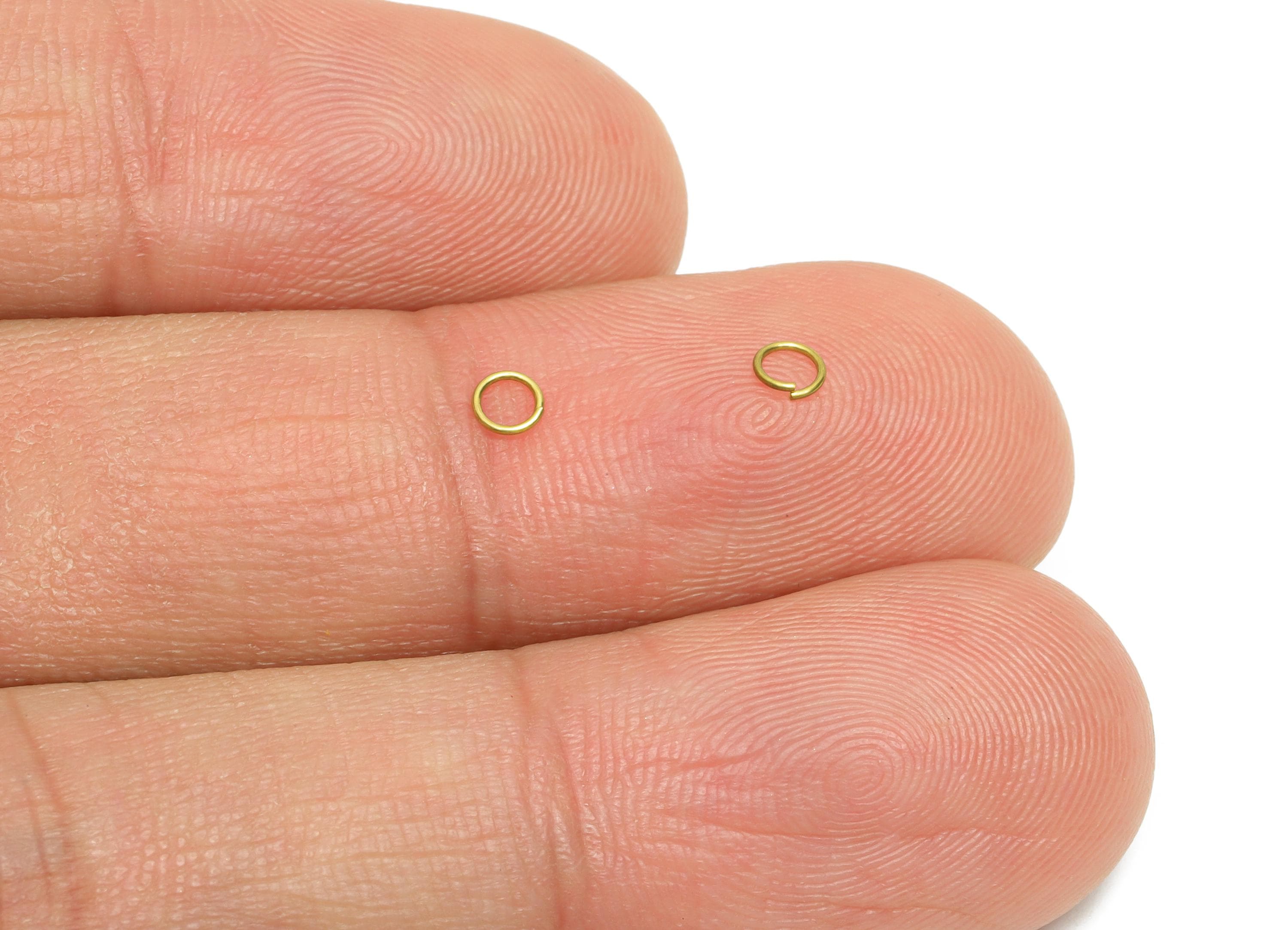 Brass Open Jump Rings - Jewelry Connector Rings - Raw Brass DIY Jewelry Making Supplies - Crafting and Beading Rings - 4x4x 3mm - PP11223 - DOMEDBAZAAR