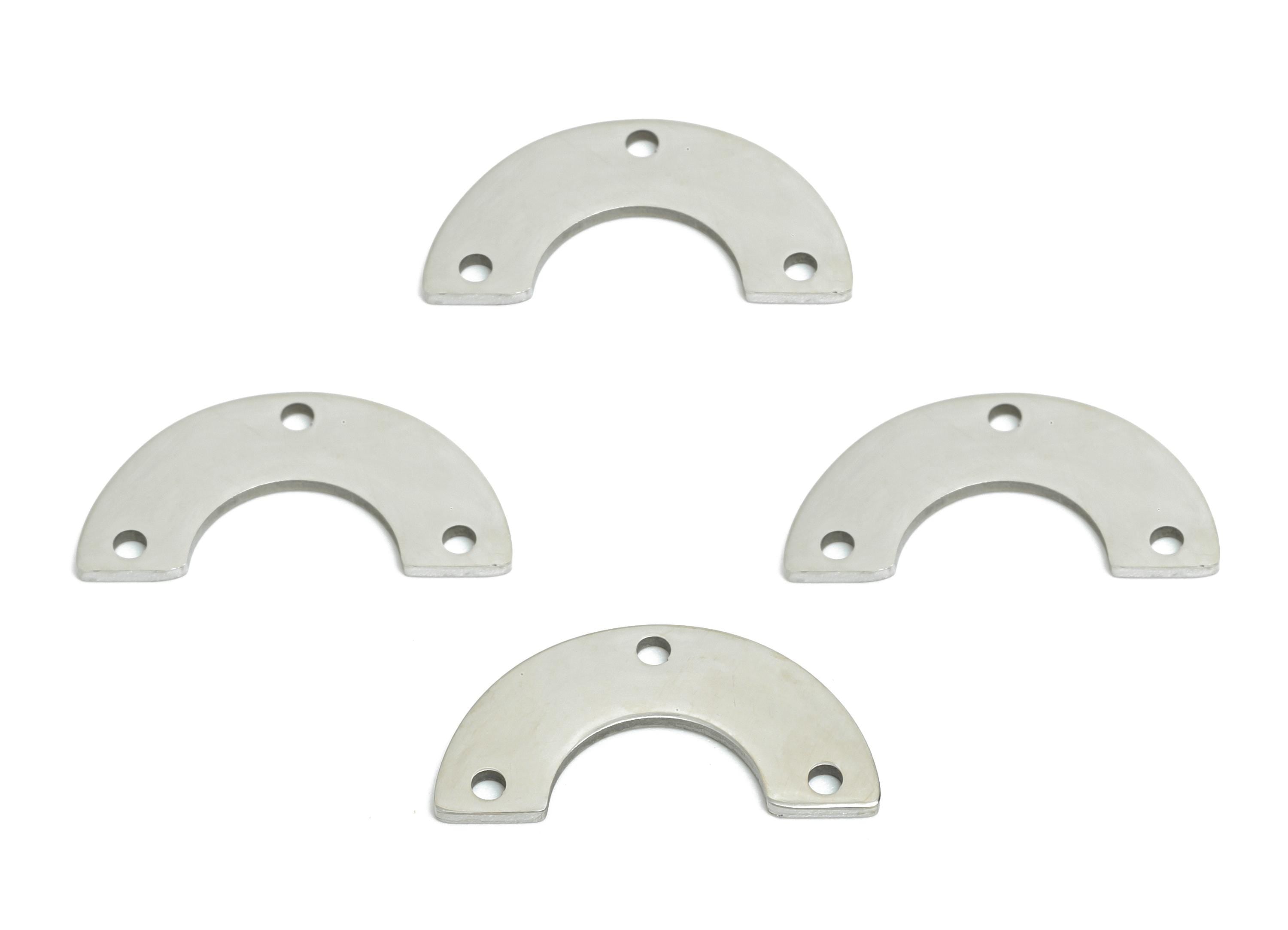 Steel Arch Connector Pendant - Minimalist Silver Curved Bar Pendant - Geometric Open Arch Charm For DIY Jewelry - 18x9x0.98mm - SS2307 - DOMEDBAZAAR