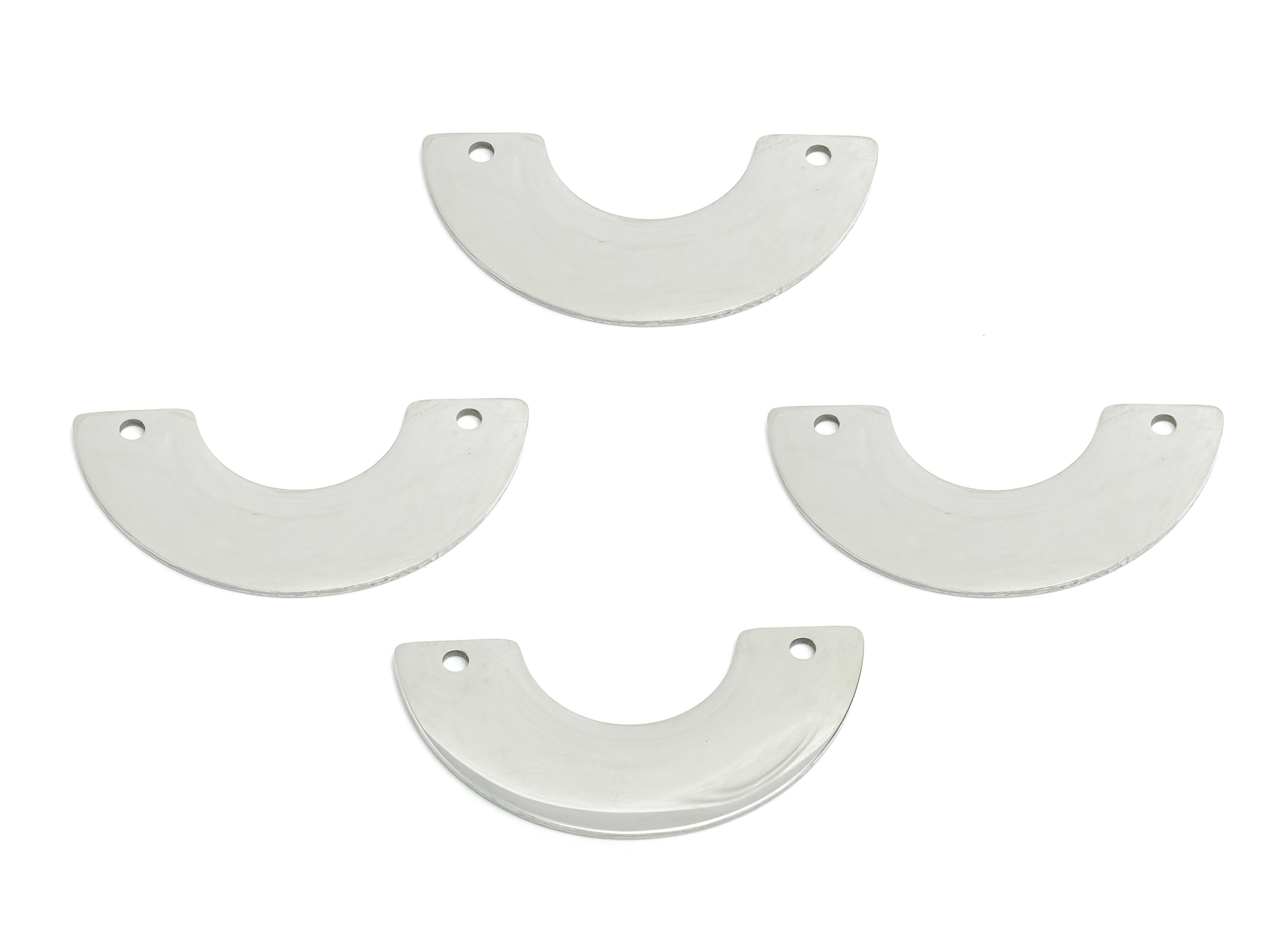 Steel Arch Connector Pendant - Minimalist Silver Curved Bar Pendant - Geometric Open Arch Charm For DIY Jewelry - 29x14x0.98mm - SS2311 - DOMEDBAZAAR