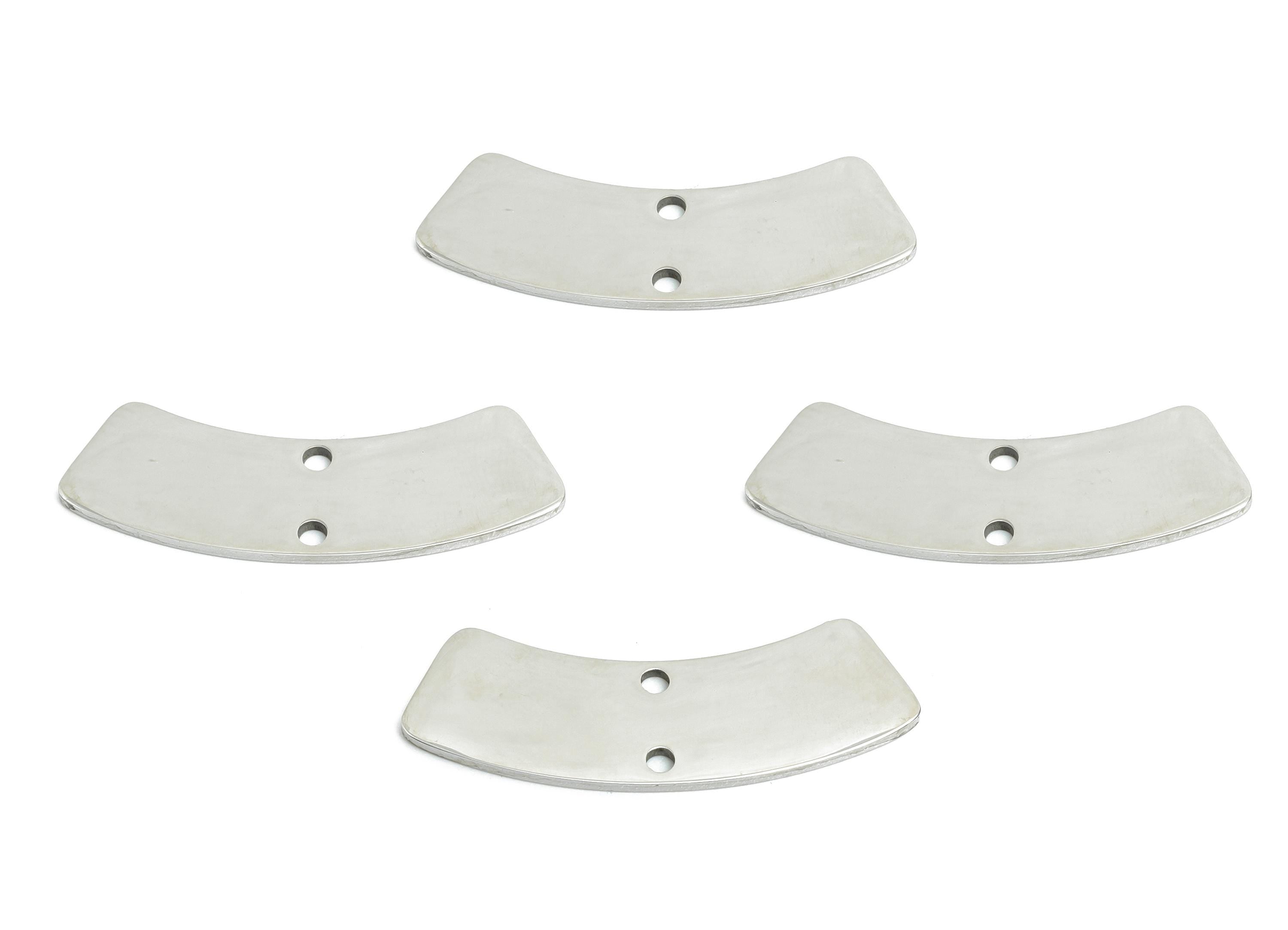 Steel Curved Bar Pendant - Customizable Bent Geometry Charm for Necklace - Minimalist Metal Arc Connector for DIY - 28x10x0.98mm - SS2339 - DOMEDBAZAAR