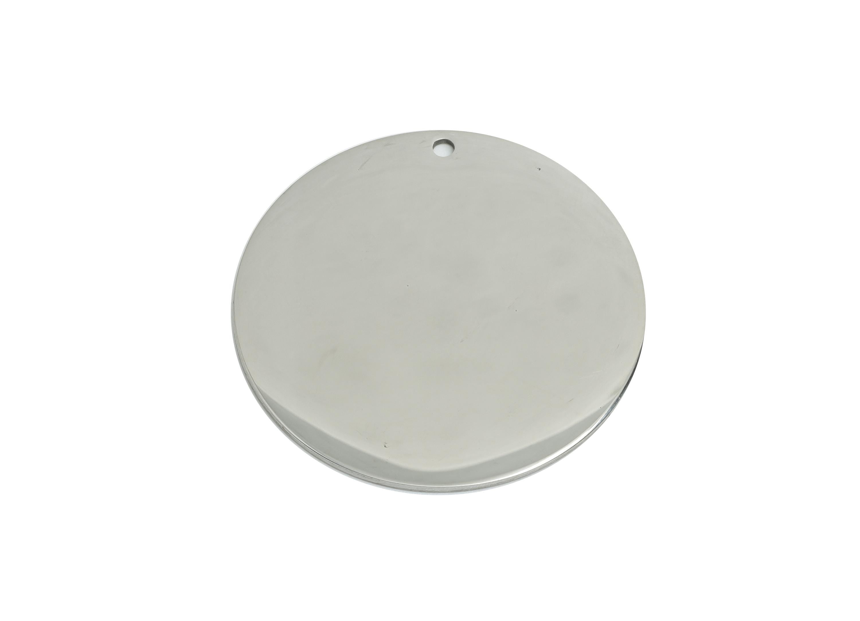 Stainless Steel Round Pendant - High-Quality Customizable Geometry Charm for Necklace - Minimalist Metal Round Charm - 29x29x0.98mm - SS2270 - DOMEDBAZAAR