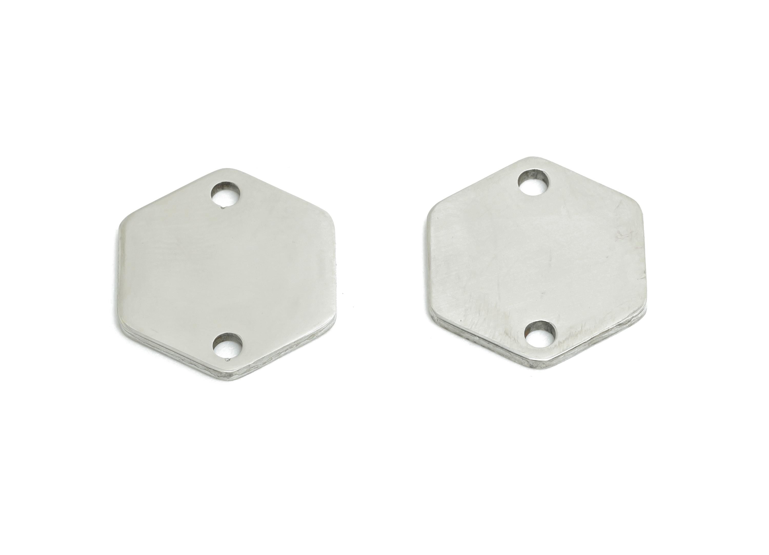 Steel Hexagon Connector - Customizable Flat Connector for DIY Jewelry - High-Quality Stainless Steel Hexagon Connector - 12x11x0.98mm-SS2268 - DOMEDBAZAAR