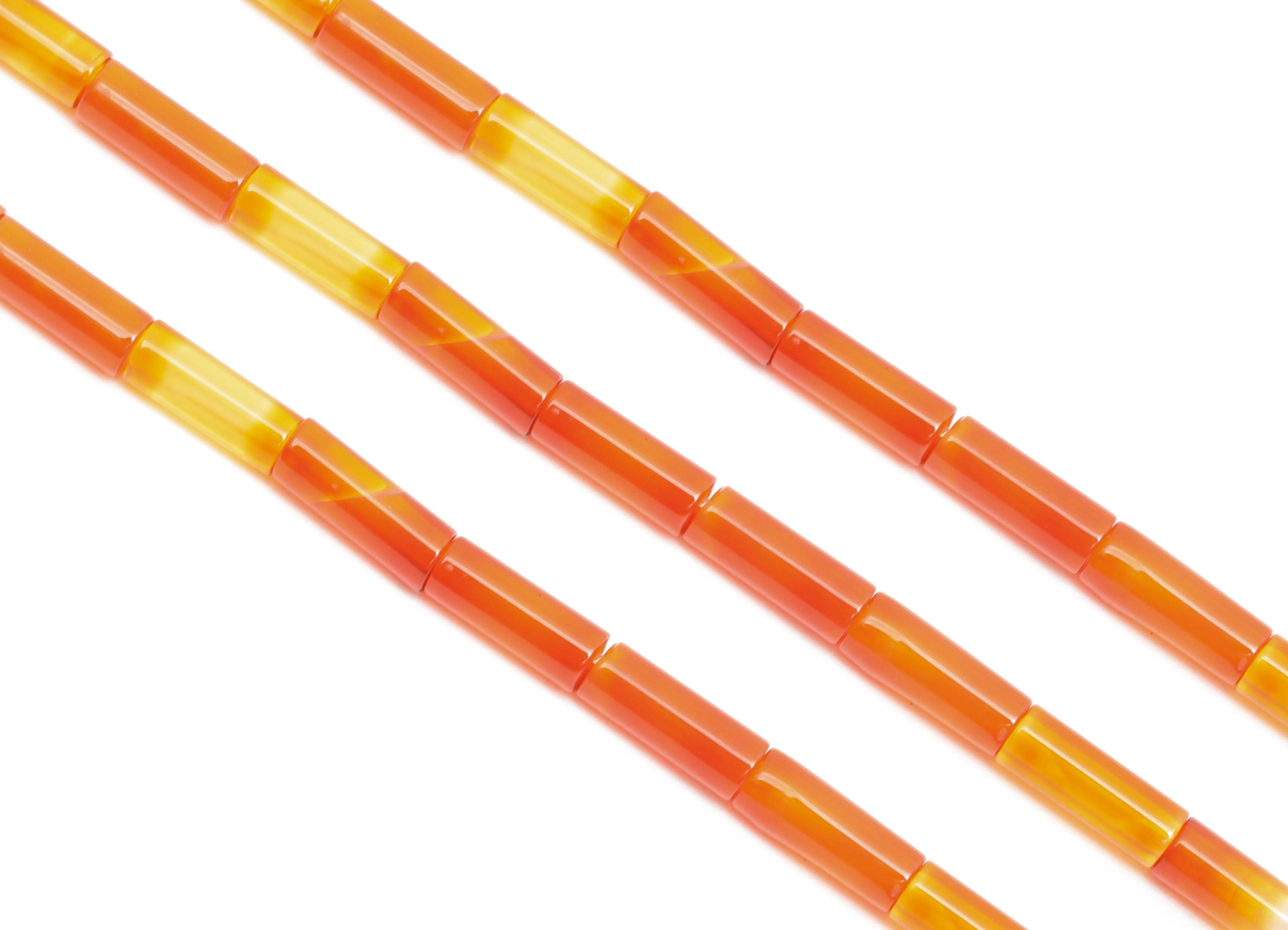 3x6mm Red Agate Cylinder Beads - Red Agate Cylinder Tube 15.35 Inch/Strand - High-Quality Gemstone Bead - Bead Craft Making - NS2972 - DOMEDBAZAAR