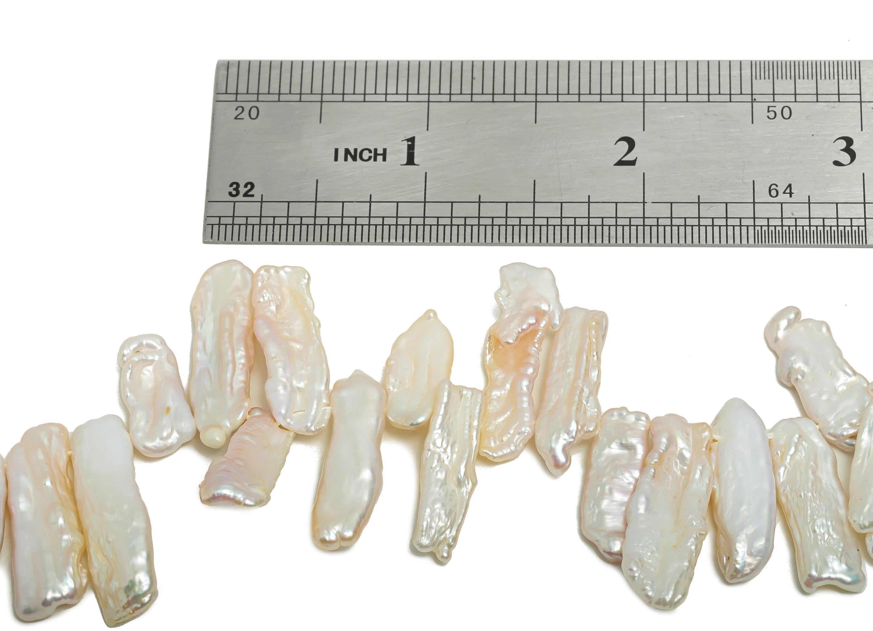 Mother of Pearl - Baroque Pearl - Shell Pearl 15.5inch/Strand/61pcs - Irregular Pearl Bead for Jewelry - High-Quality Pearl - 9x27mm -NS2423 - DOMEDBAZAAR