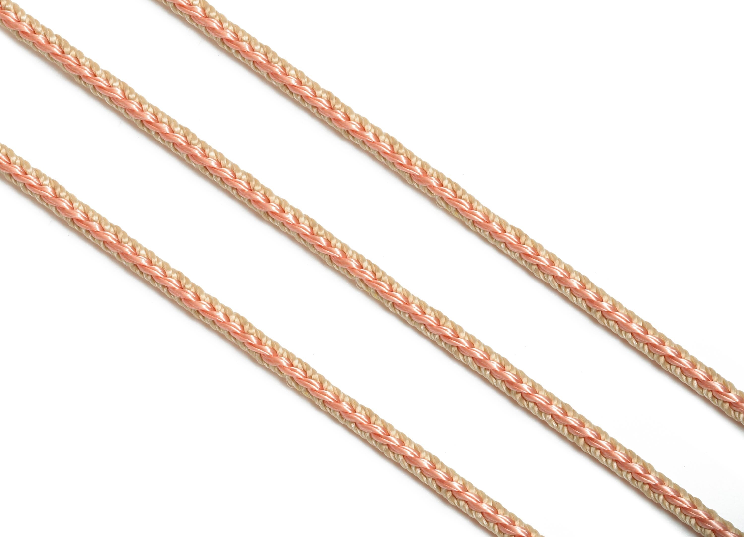 2mm Nylon Braided Rope - Two Color Eight Strand Rope - Crafting Braided String - Handwoven Rope - Woven Nylon Craft - 10m/Roll - HM1061C - DOMEDBAZAAR