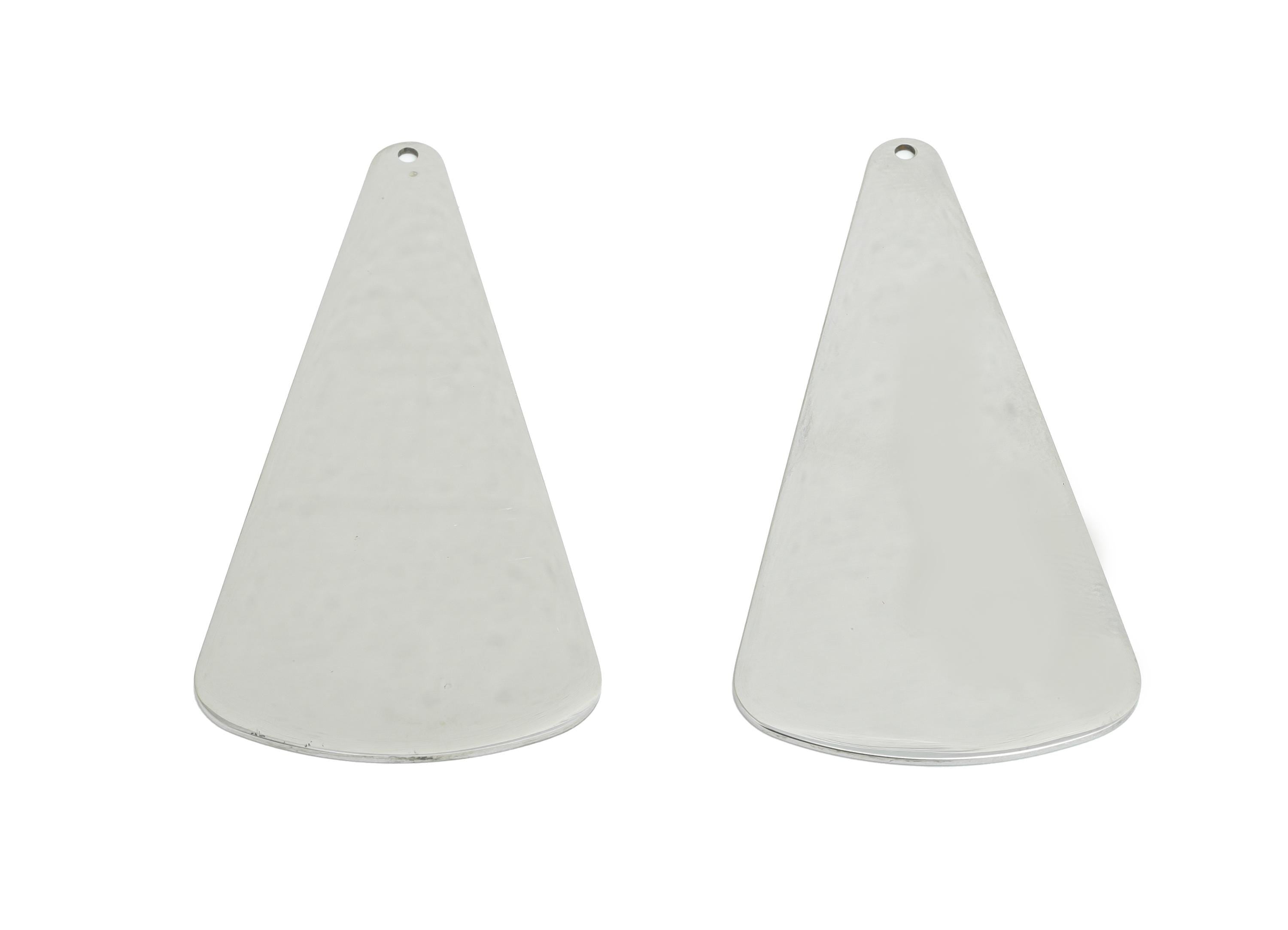 Steel Teardrop Charm - Stainless Steel Geometry Jewelry - Sleek Jewelry Supply - DIY Jewlelry Making Supplies - 60x29x0.98mm - SS2657 - DOMEDBAZAAR