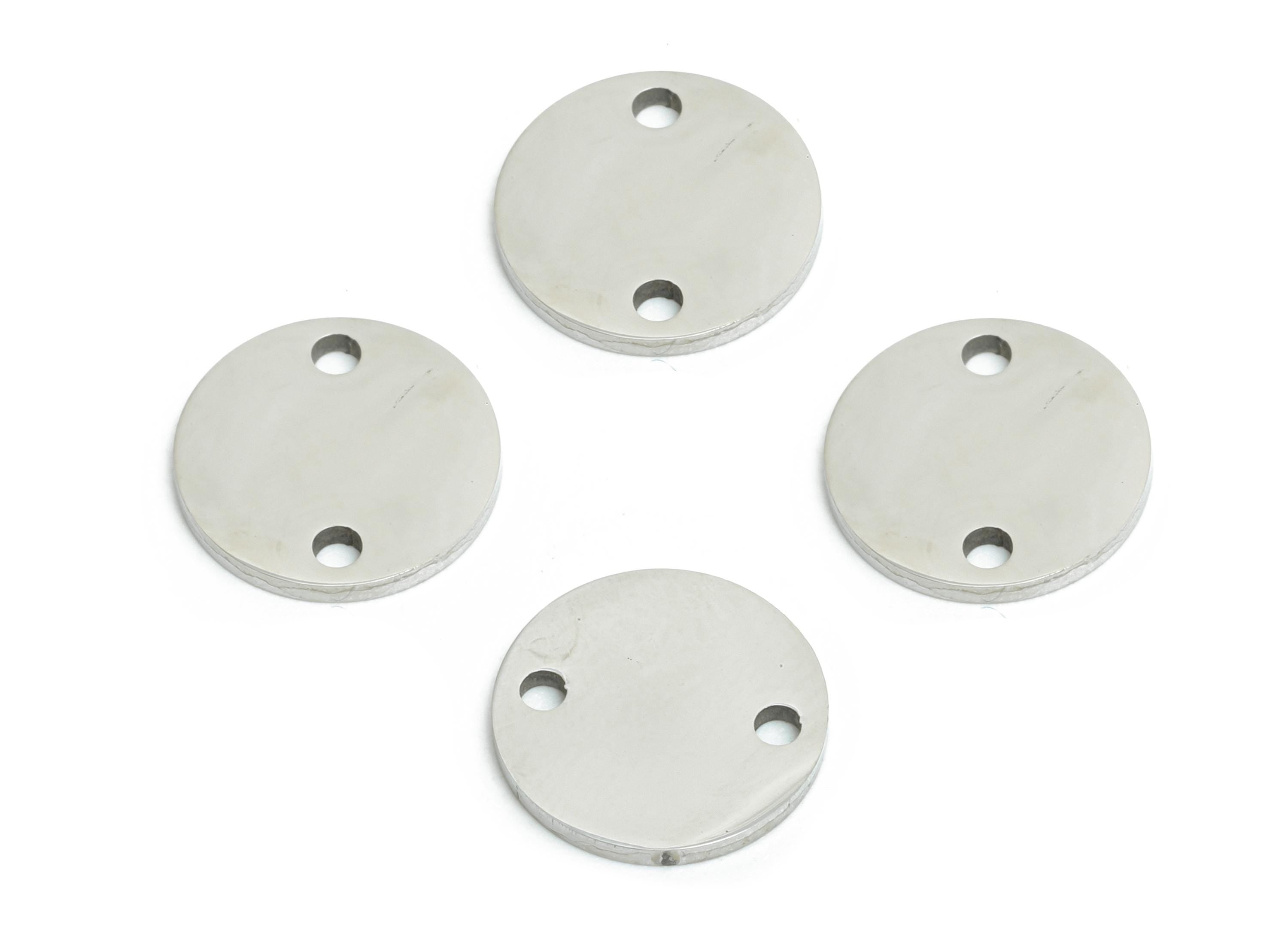 Steel Round Connector - Customizable Tiny Round Connector for DIY Jewelry - High-Quality Stainless Steel Coin Connector - 9x9x0.98mm-SS2327 - DOMEDBAZAAR