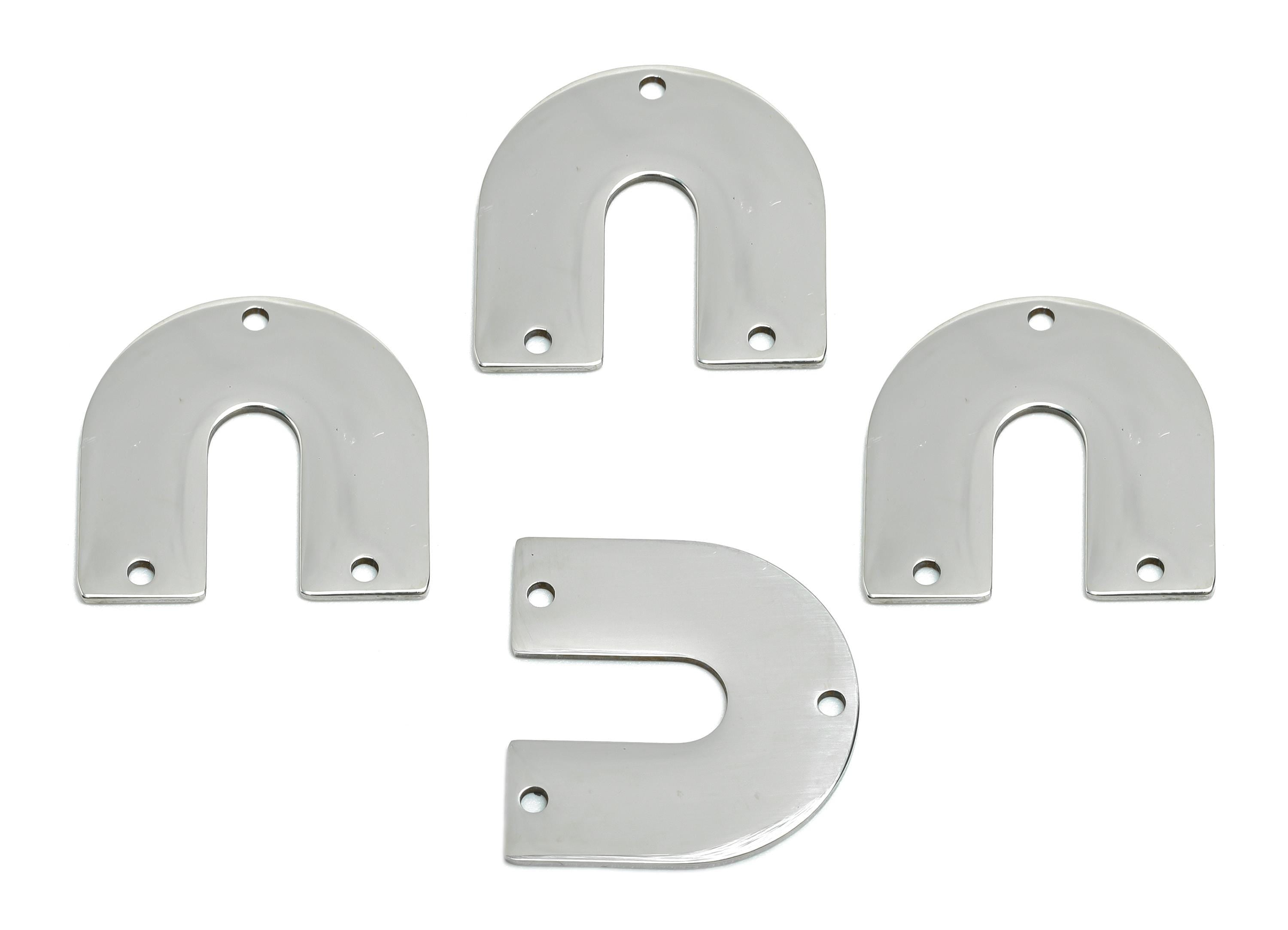 Steel Arch Connector - Stainless Steel Horseshoe Pendant - Steel Dainty Arch Connector - Geometric Arch Necklace Charm - 21x20x1mm - SS2612 - DOMEDBAZAAR